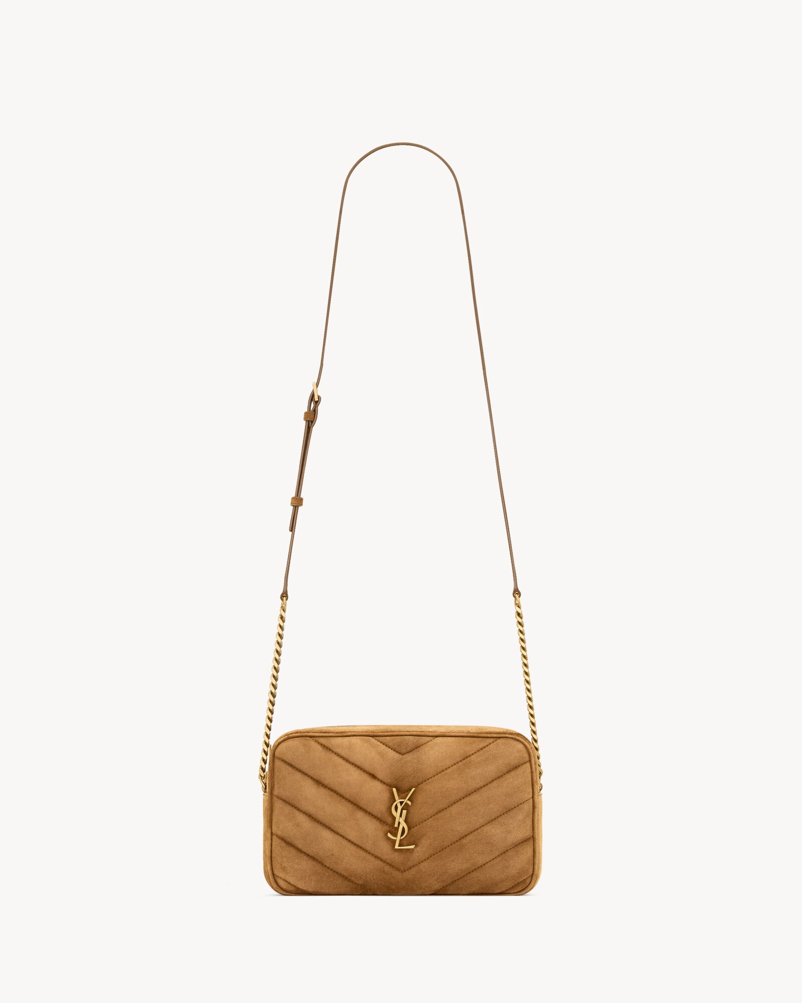 LOULOU camera bag in MATELASSÉ suede — 869468AAEY62916