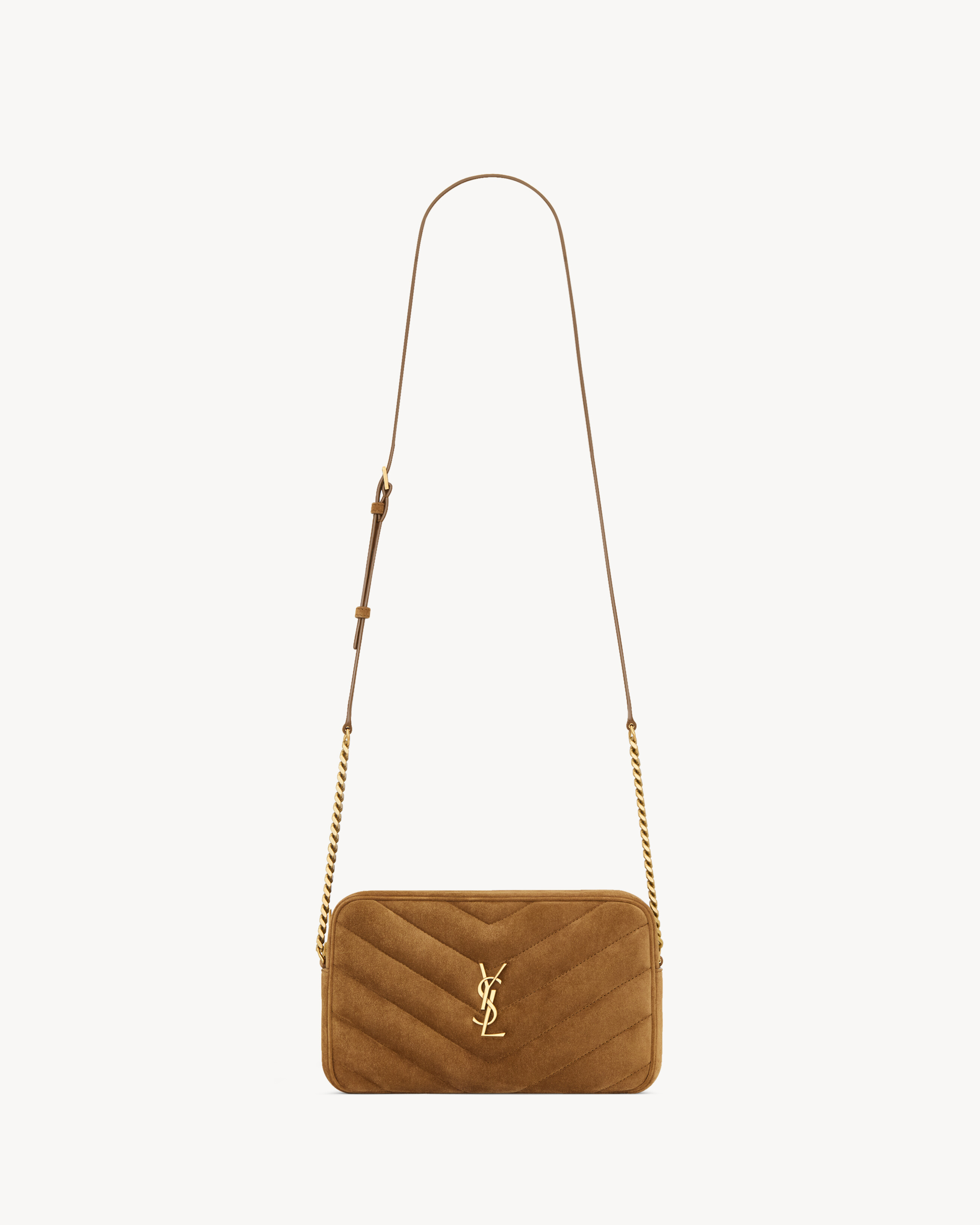 LOULOU camera bag in MATELASSÉ suede