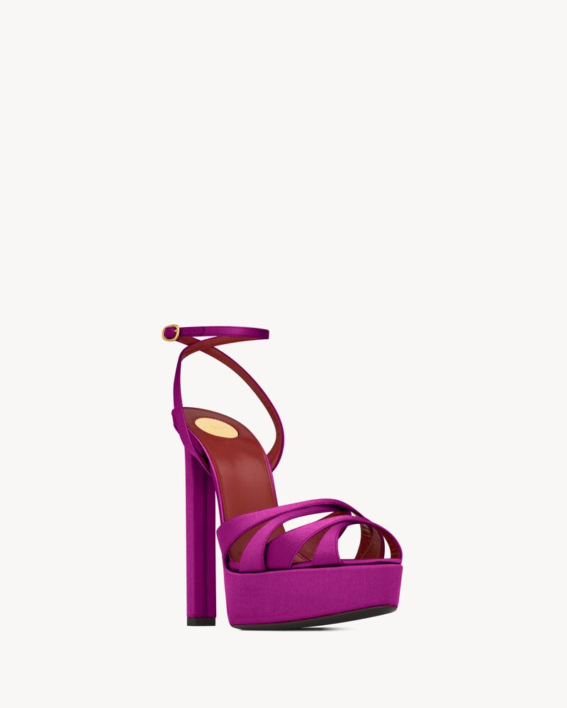 CHANDELLE platform sandals in satin crepe