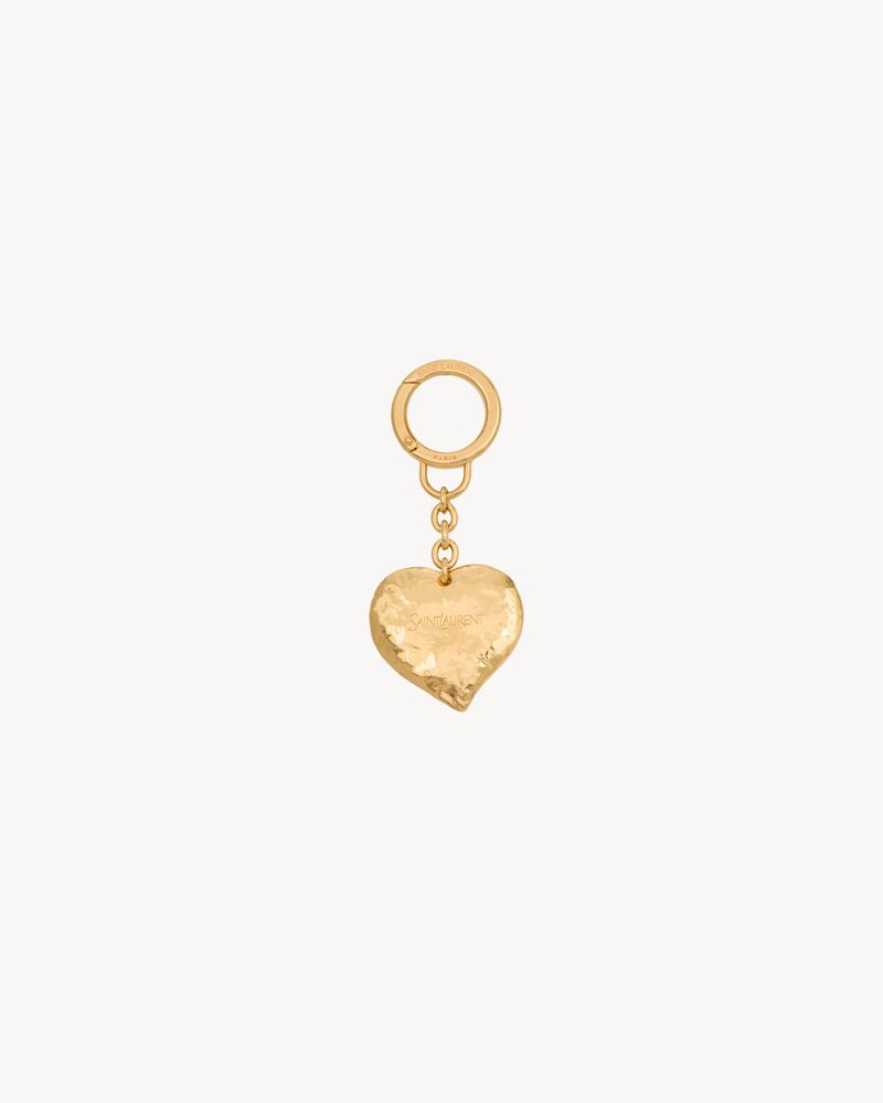 HEART KEYRING IN BRASS