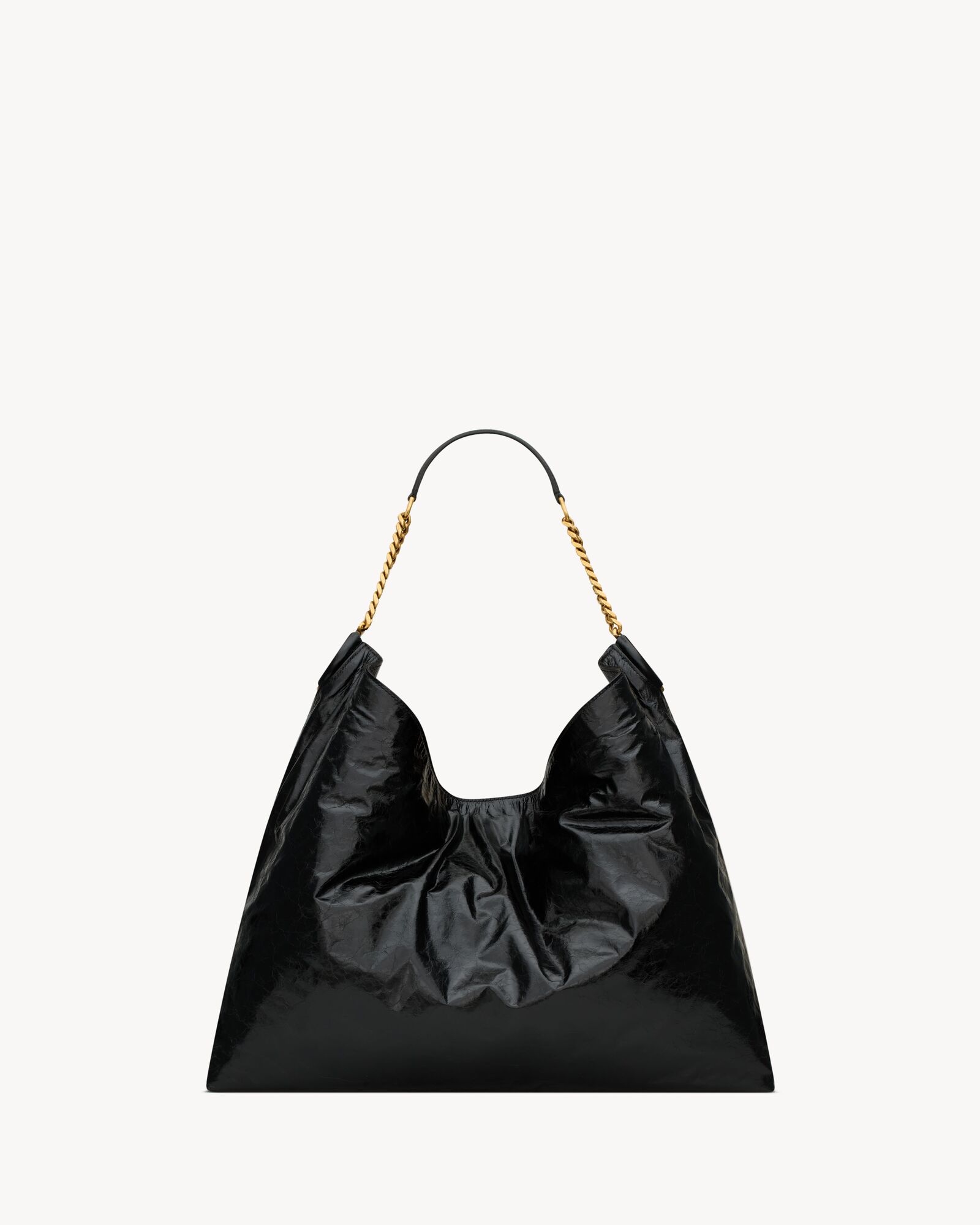 HORTENSE hobo in shiny leather — 871220AAGOL1000