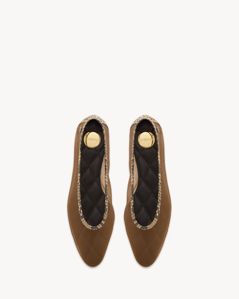 SAO ballerines en résille et python