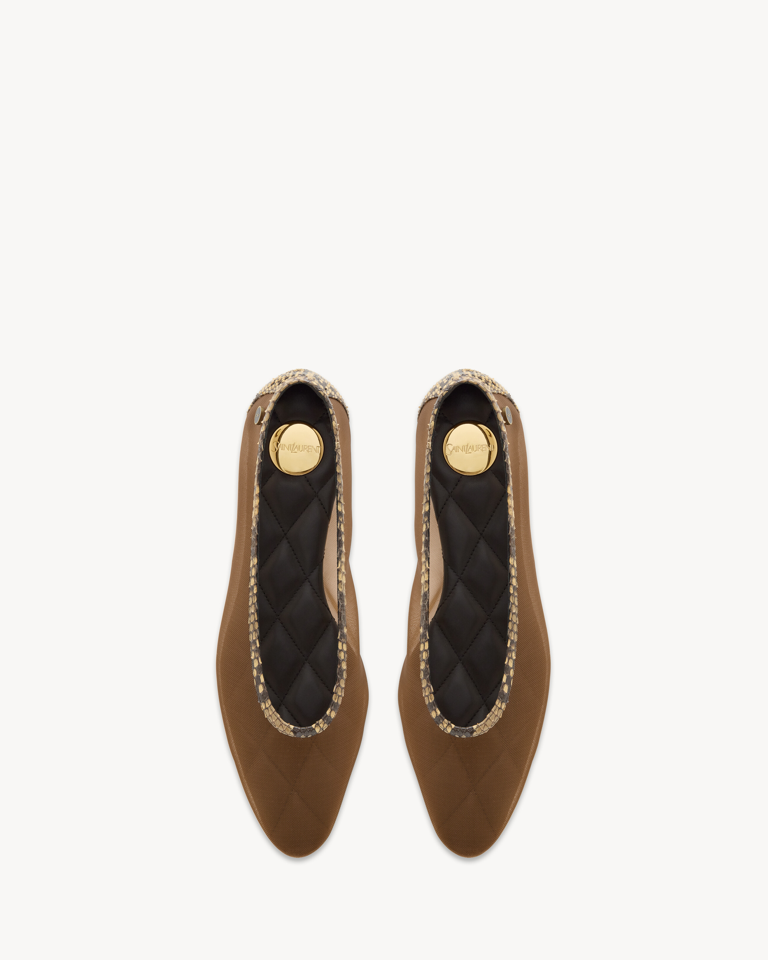 SAO ballerines en résille et python
