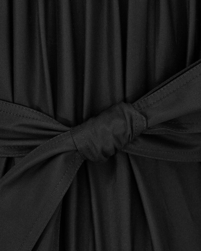 LONG dress in cotton twill