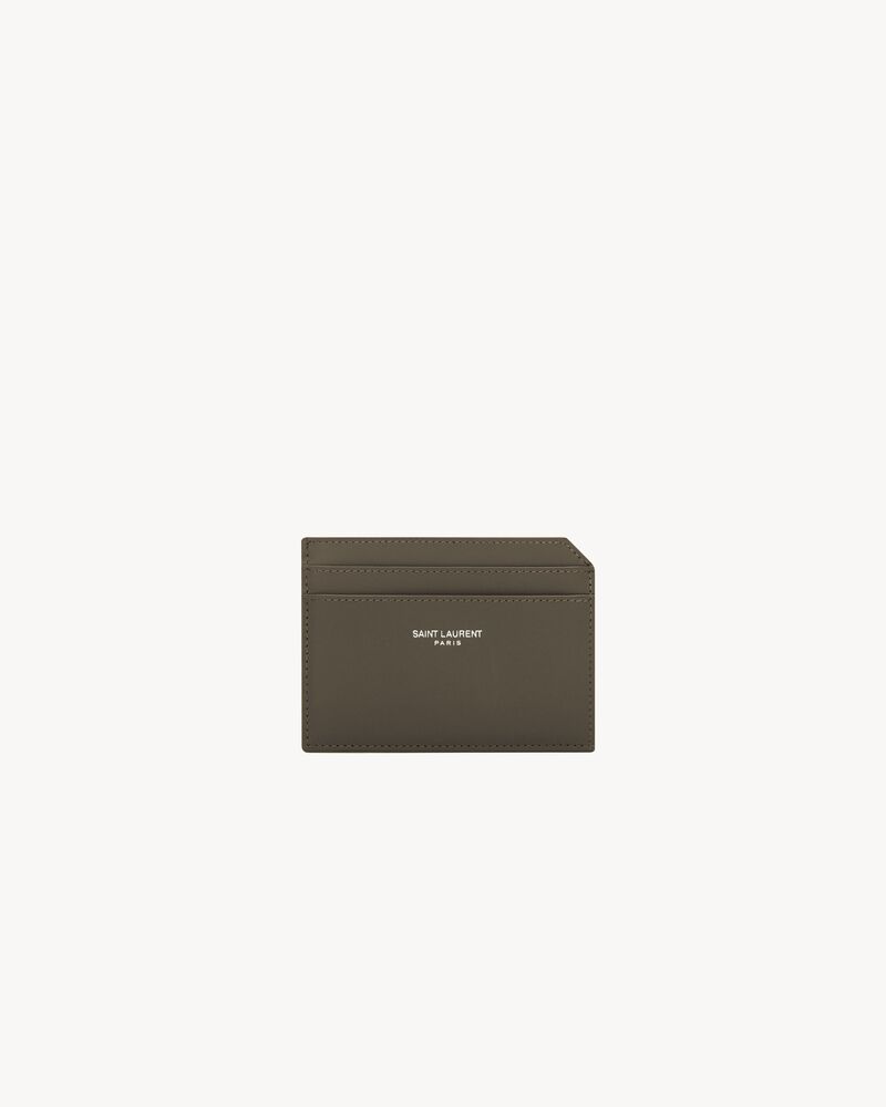 Saint Laurent Paris open card case in smooth leather