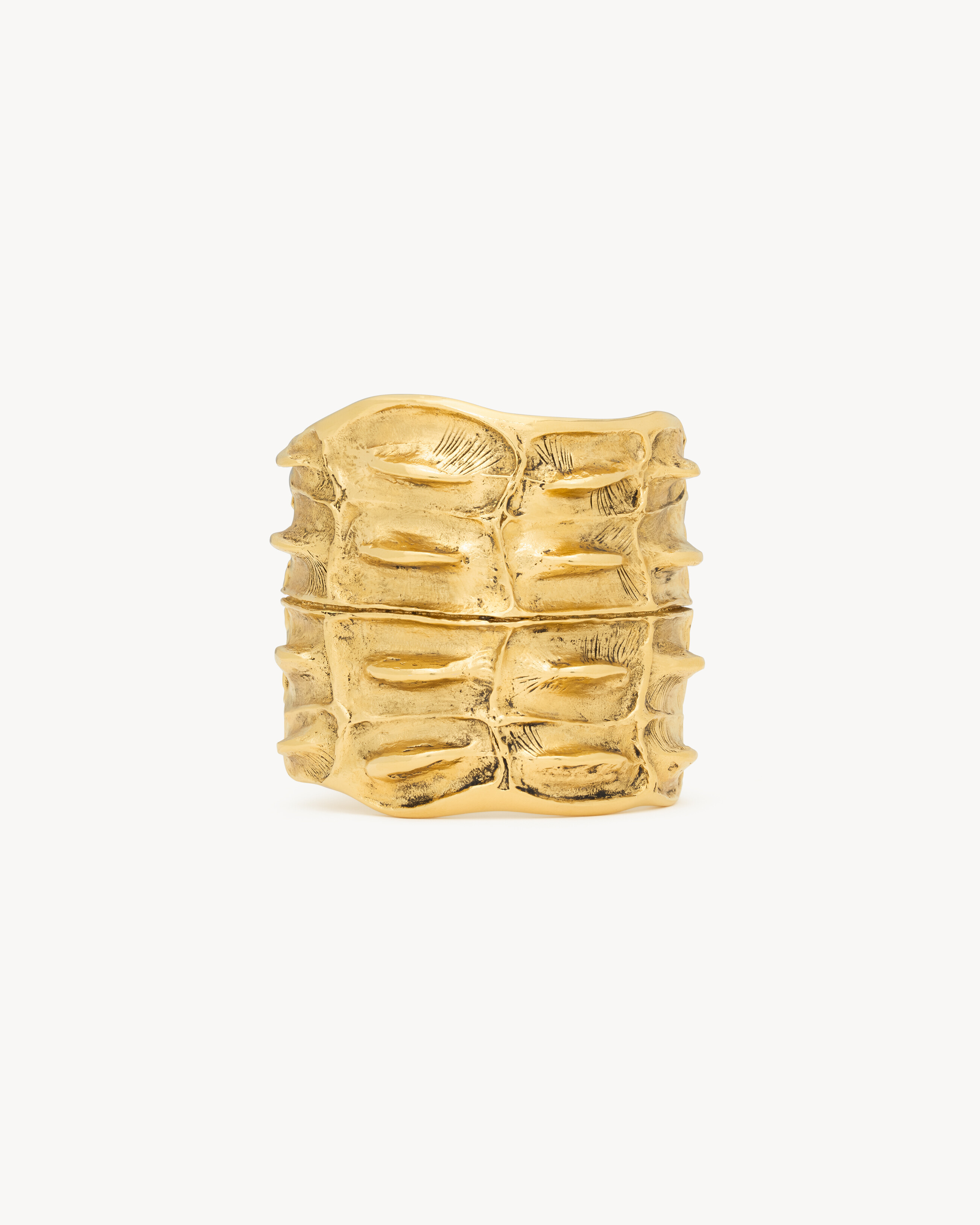 crocodile cuff in metal