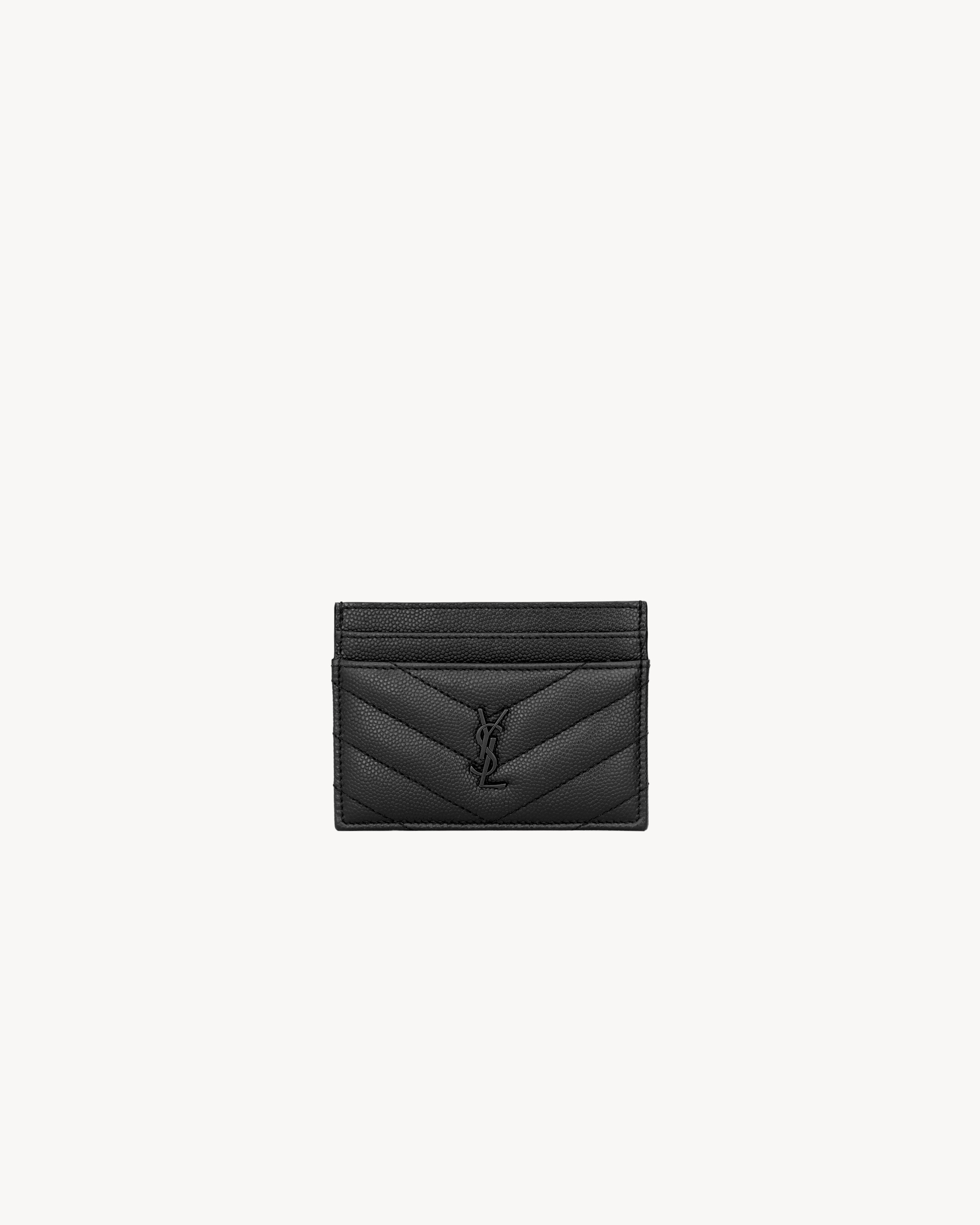 CASSANDRE MATELASSÉ card case in grain de poudre leather