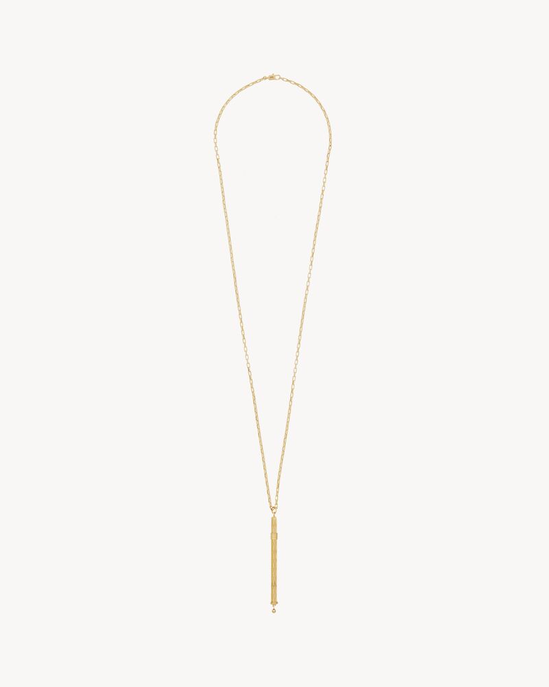 CASSANDRE cocktail stirrer necklace in metal