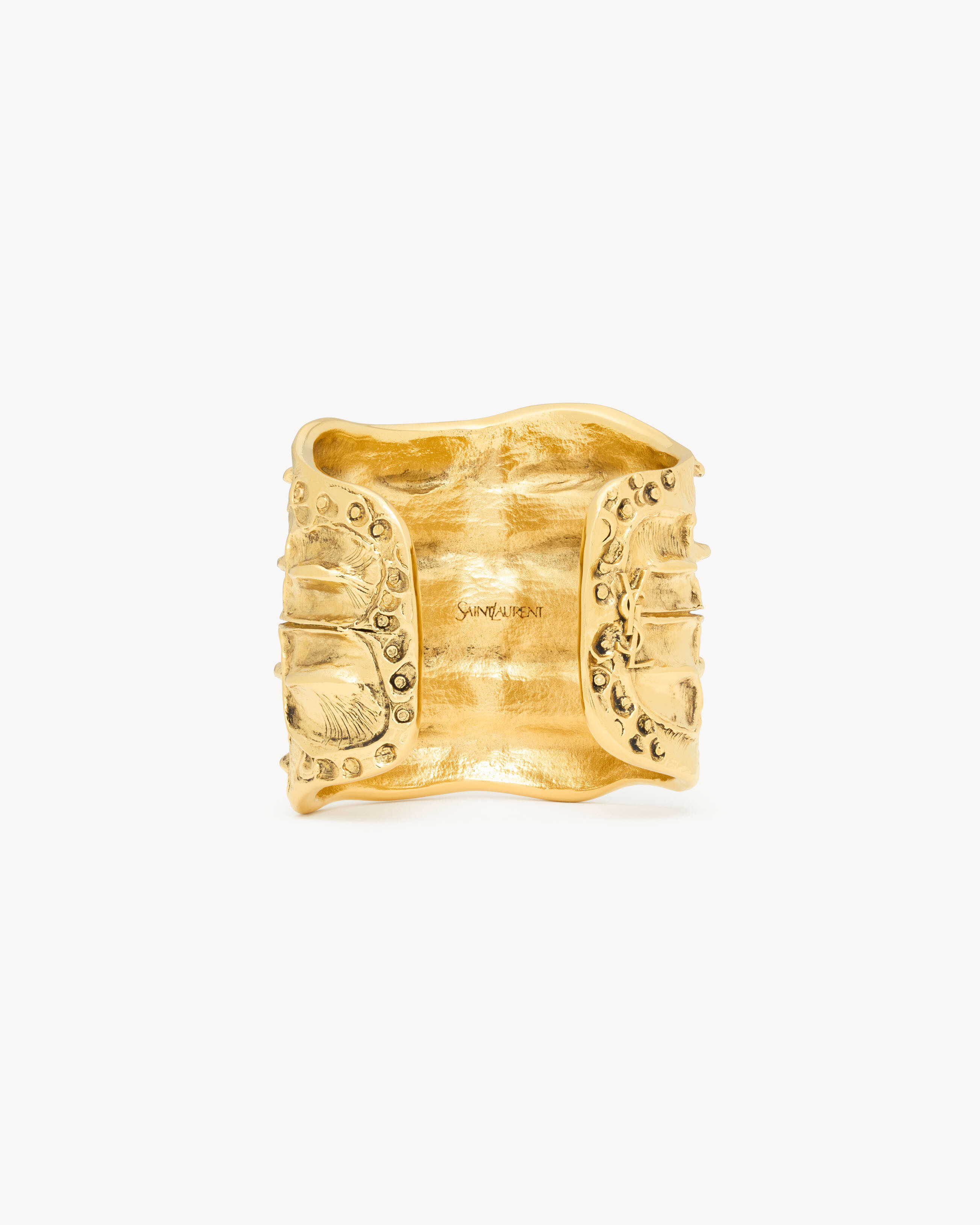 crocodile cuff in metal