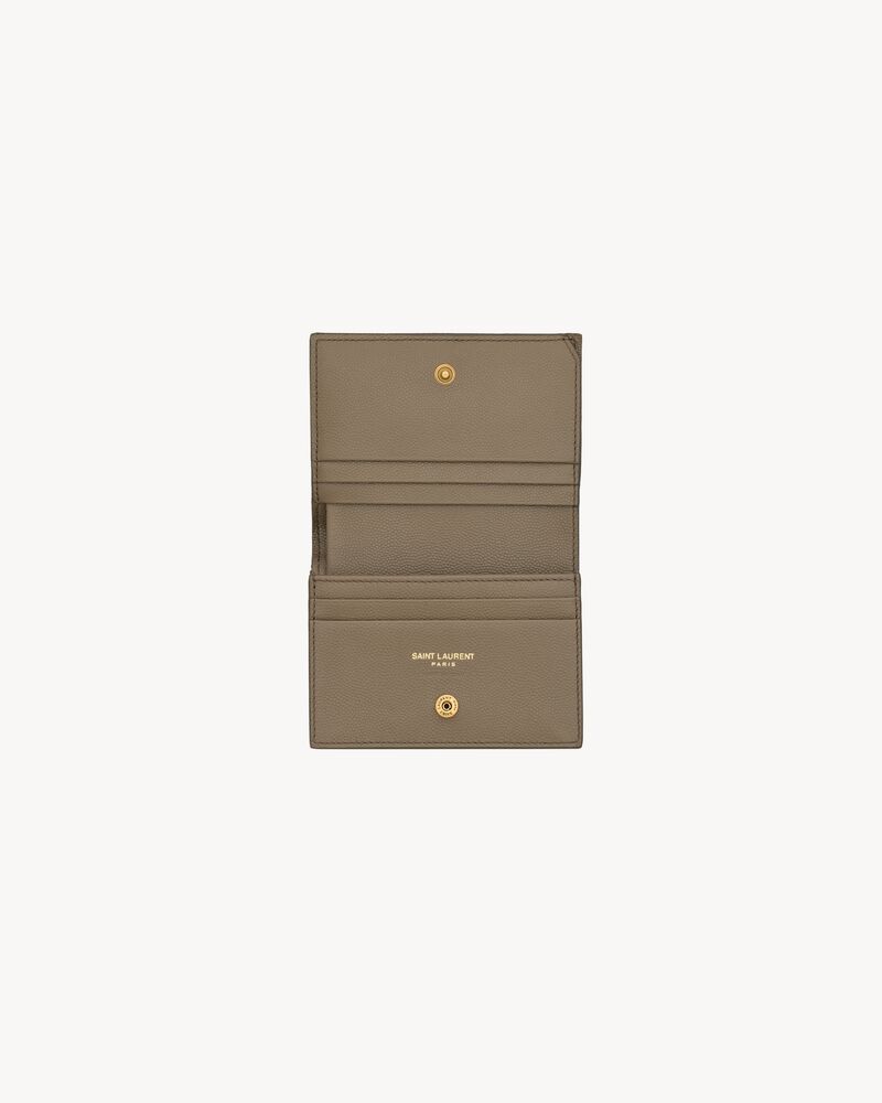 CASSANDRE flap card case in GRAIN DE POUDRE leather
