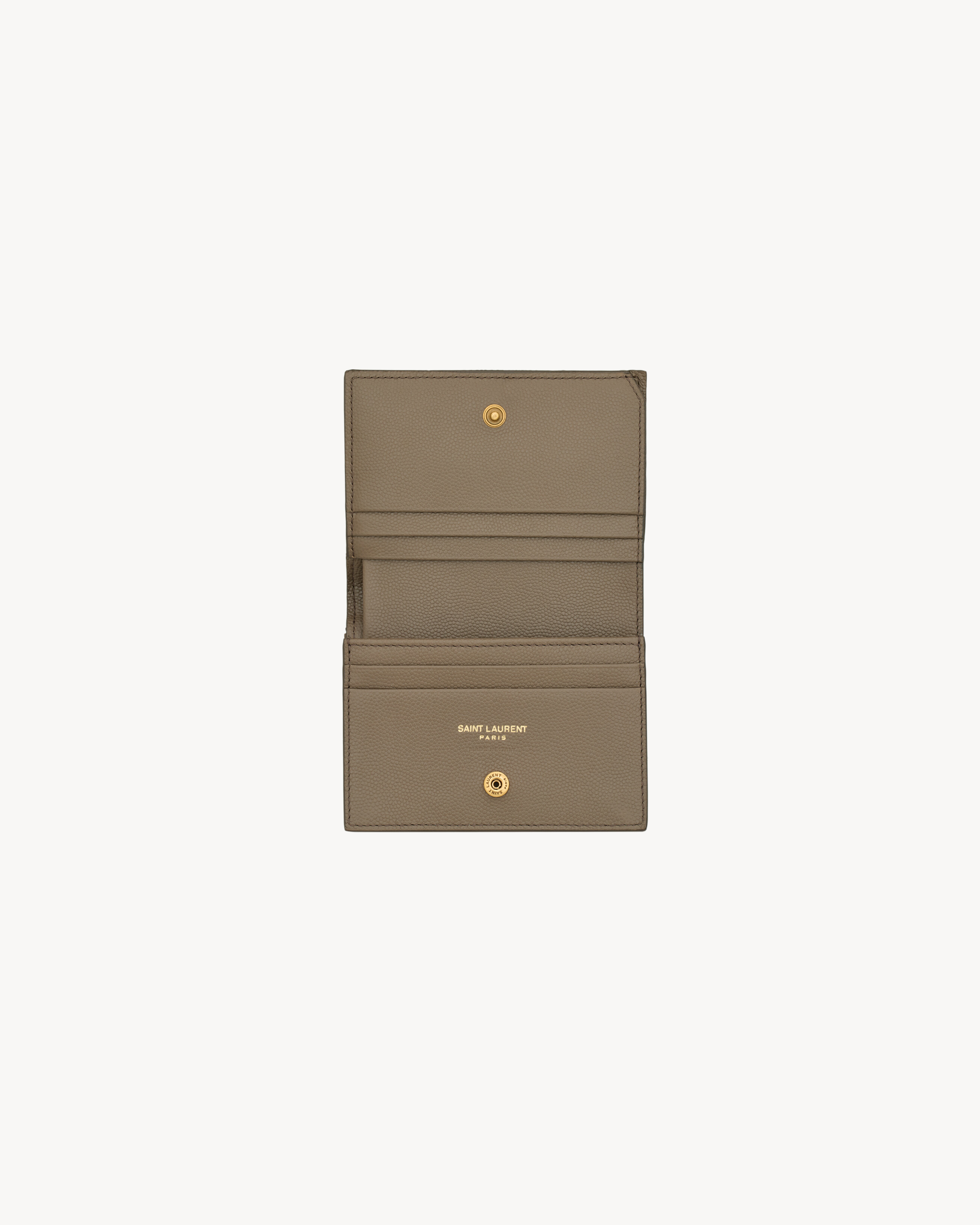 CASSANDRE flap card case in GRAIN DE POUDRE leather