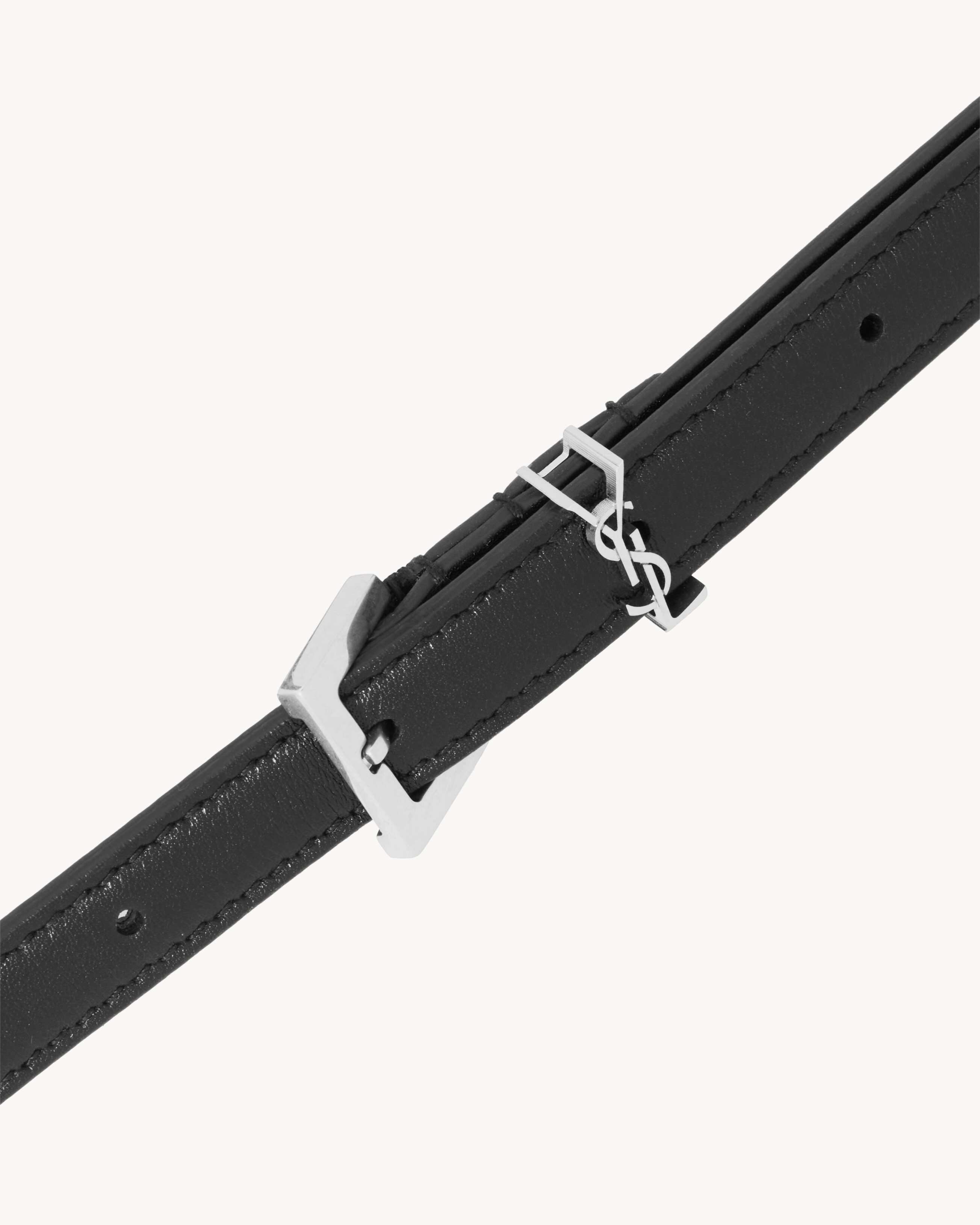 CASSANDRE extra thin belt in smooth leather