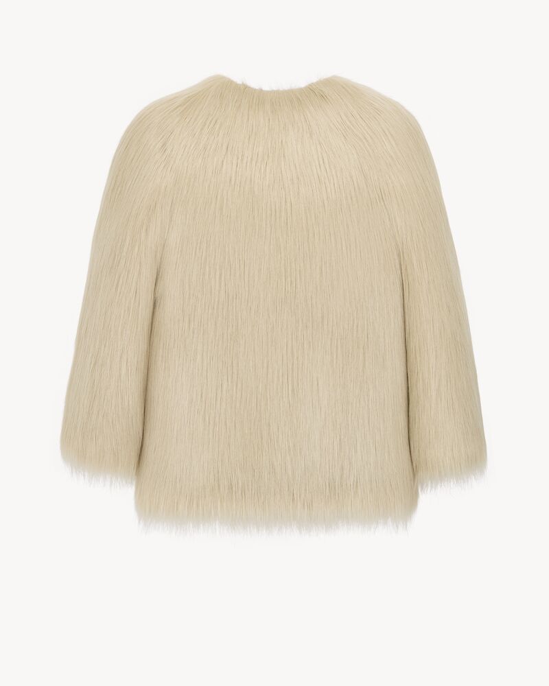 SHORT COAT IN ANIMAL-FREE FUR