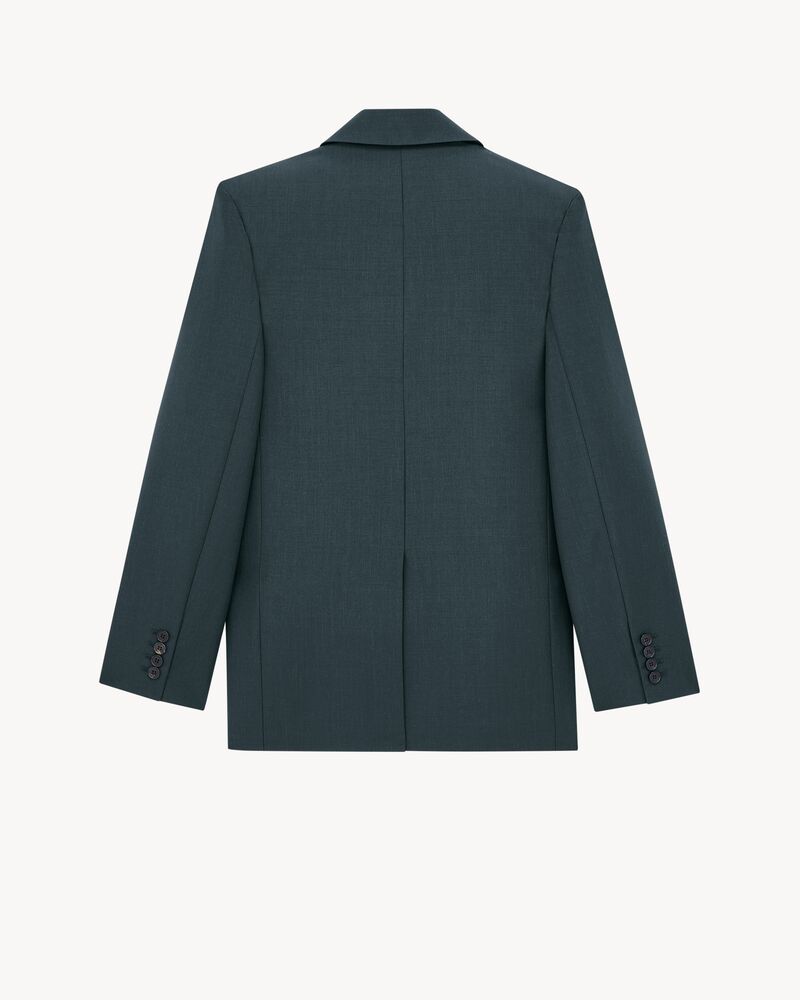 double-breasted jacket in light wool and mohair
