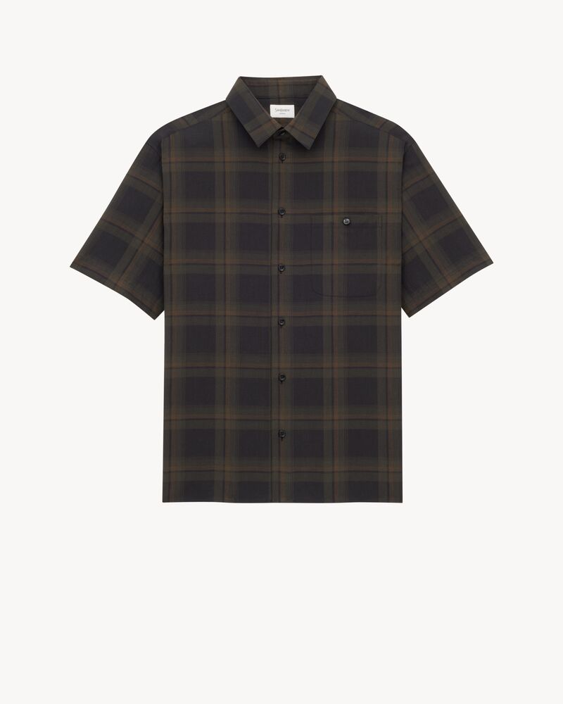 tartan shirt in cotton voile