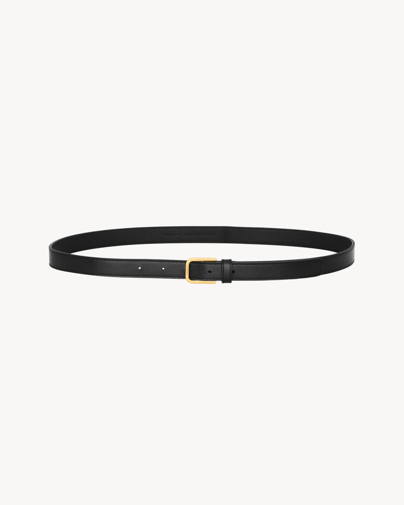 minimal belt in smooth leather
