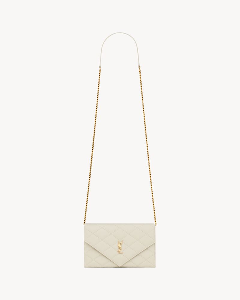 PARIS chain wallet en cuir GRAIN DE POUDRE