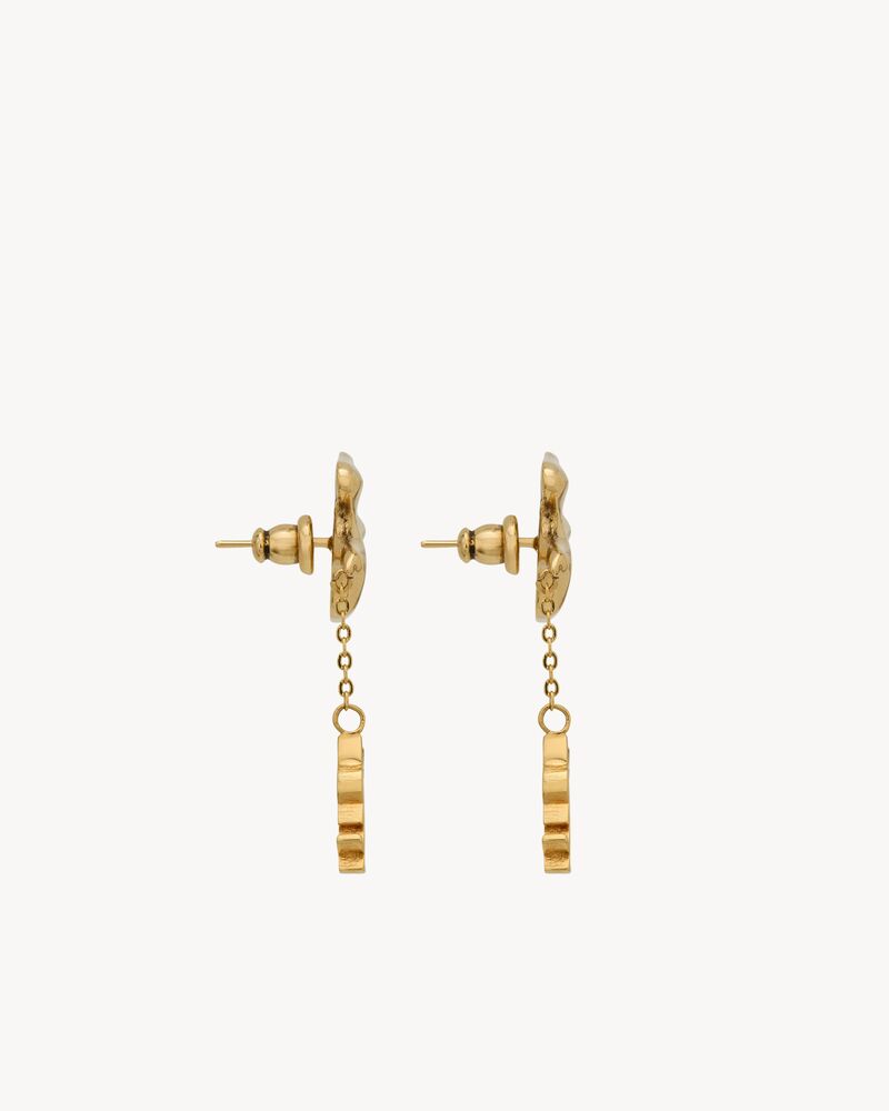CASSANDRE pendant dove earrings in brass