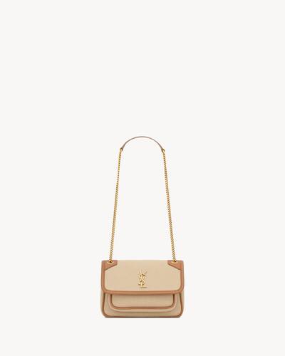 NIKI mini in canvas and leather in Beige | Saint Laurent | YSL EN-US