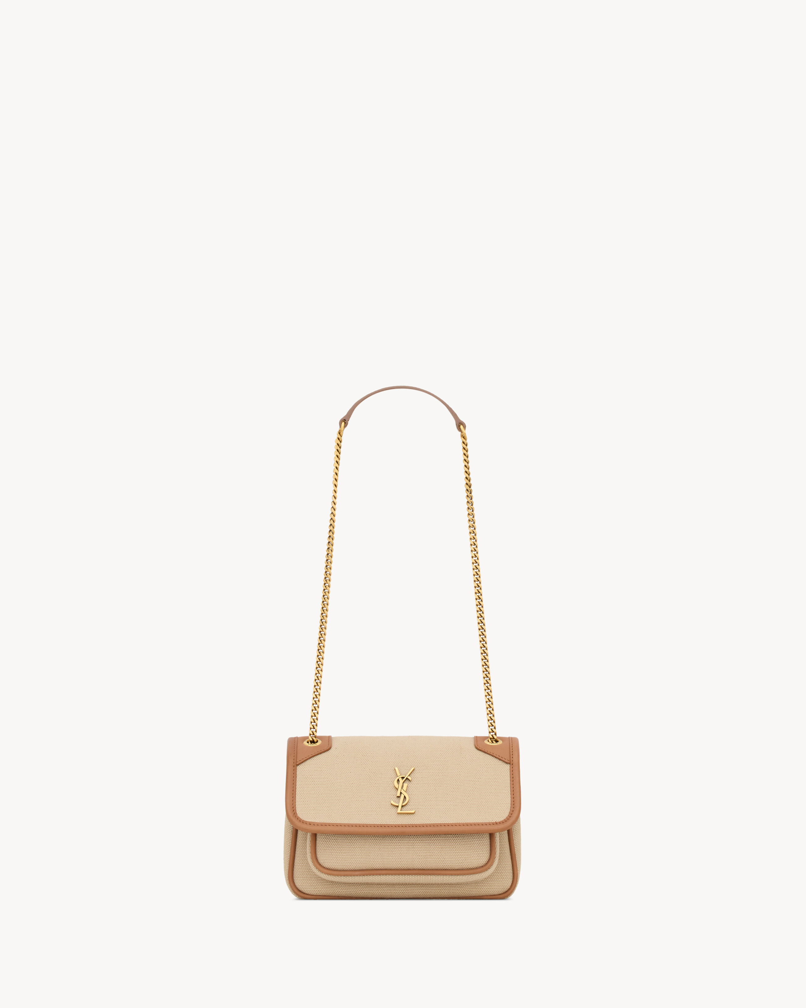 캔버스 및 가죽 소재 NIKI 미니 백