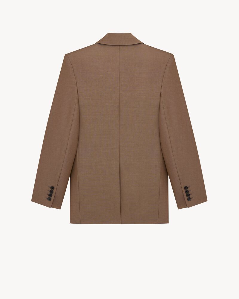 double-breasted jacket in light wool and mohair