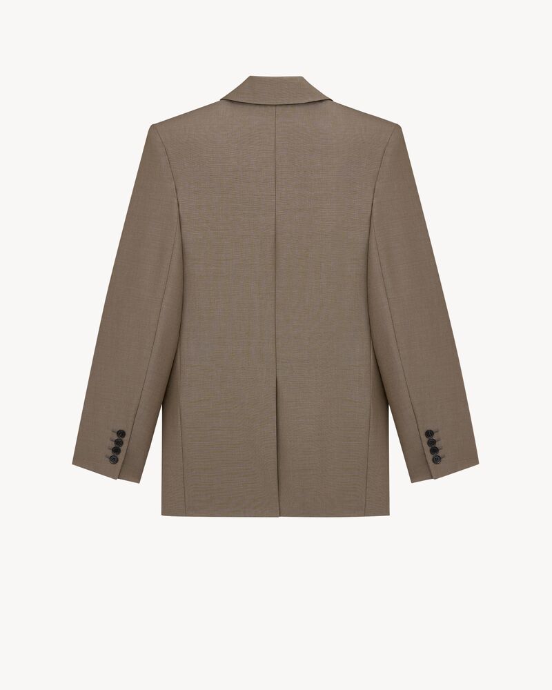 double-breasted jacket in light wool and mohair