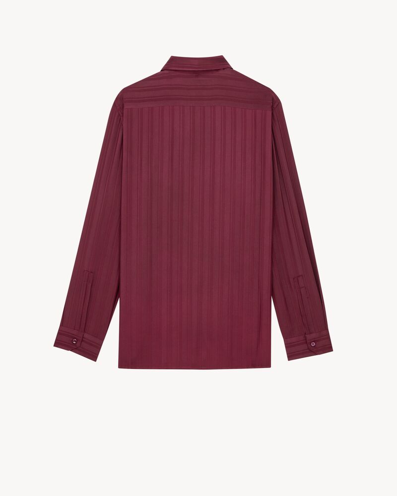 CASSANDRE lavallière blouse in striped silk jacquard