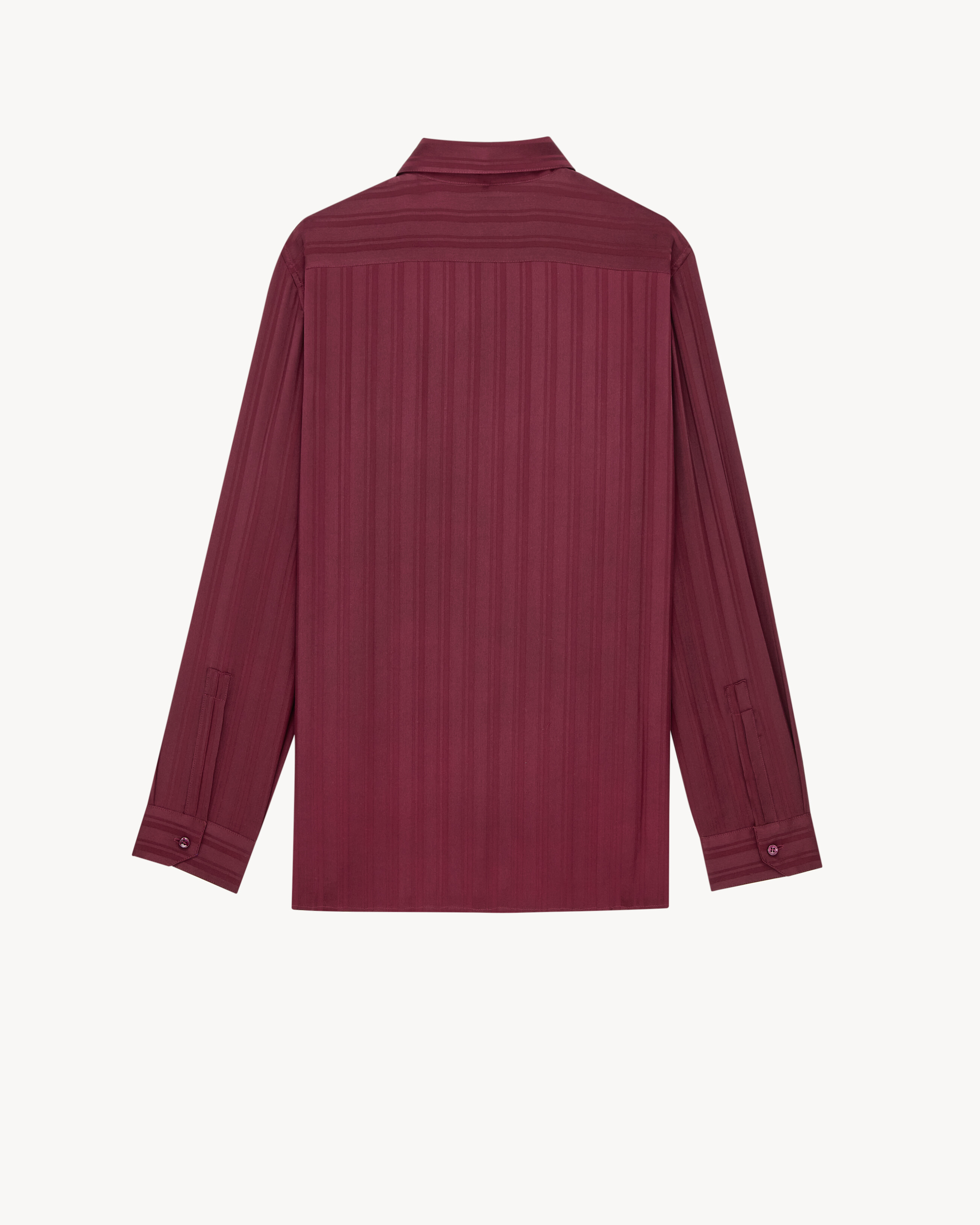CASSANDRE lavallière blouse in striped silk jacquard
