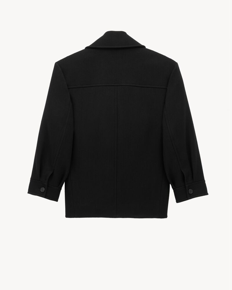 oversized peacoat in wool