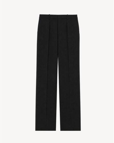 pants in stripe crepe in Black | Saint Laurent | YSL FR | ID