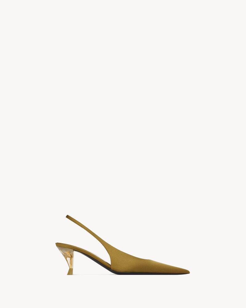 FANNY Slingback-Pumps aus Satin-Crêpe