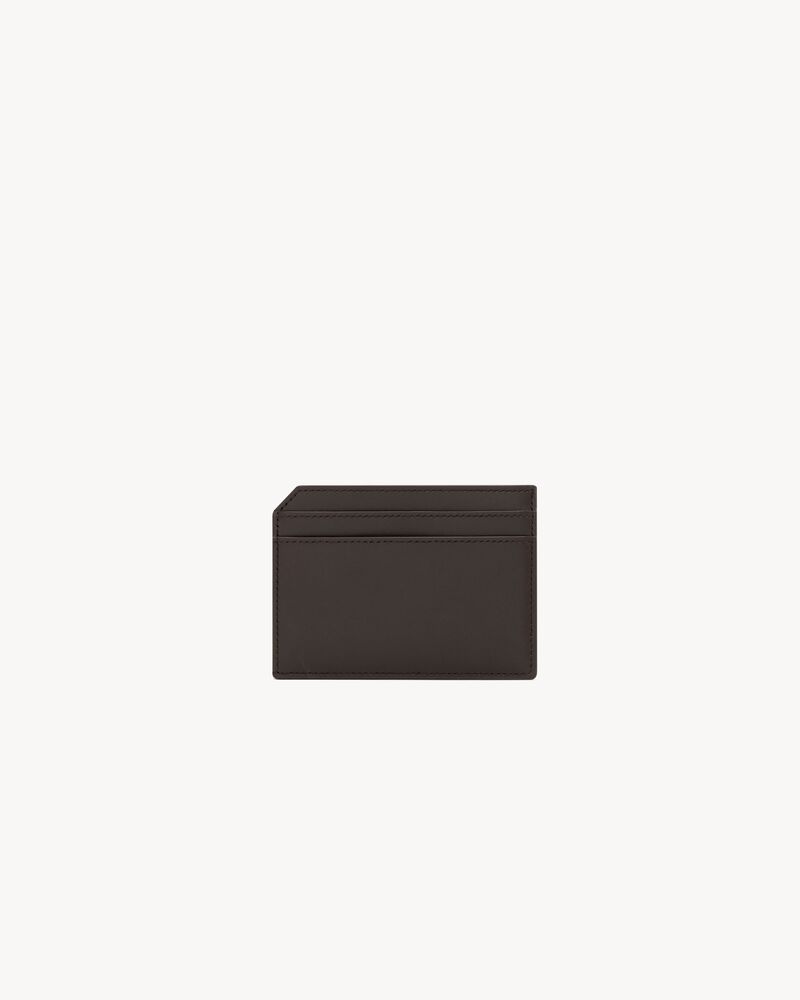 Saint Laurent Paris open card case in two-tone smooth leather
