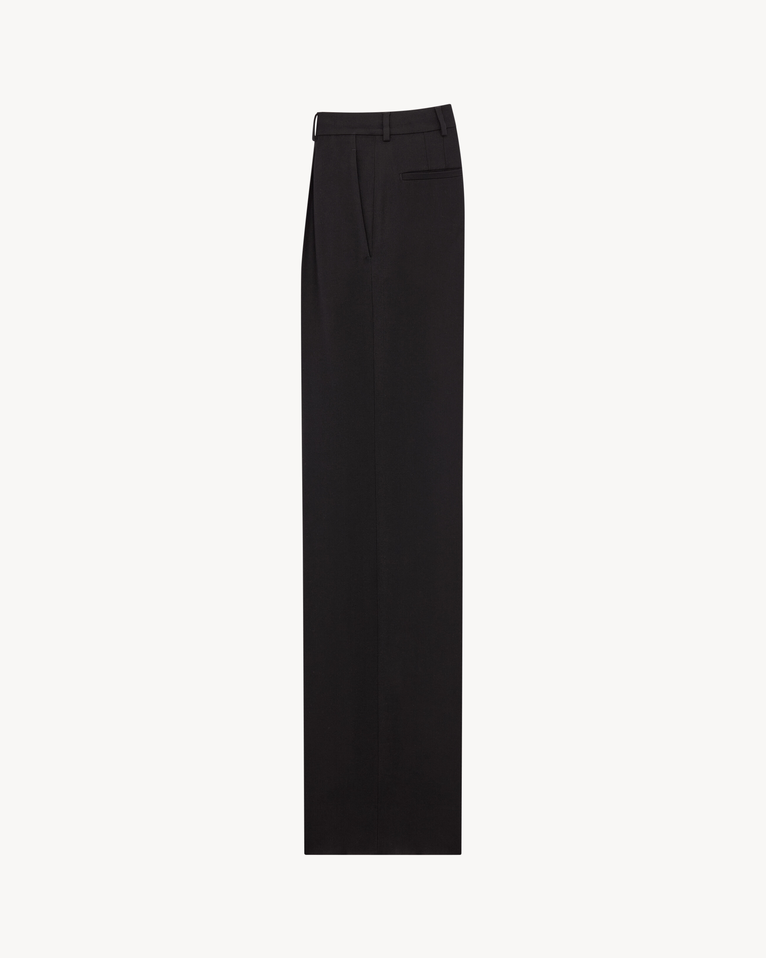 fluid pants in wool flannel