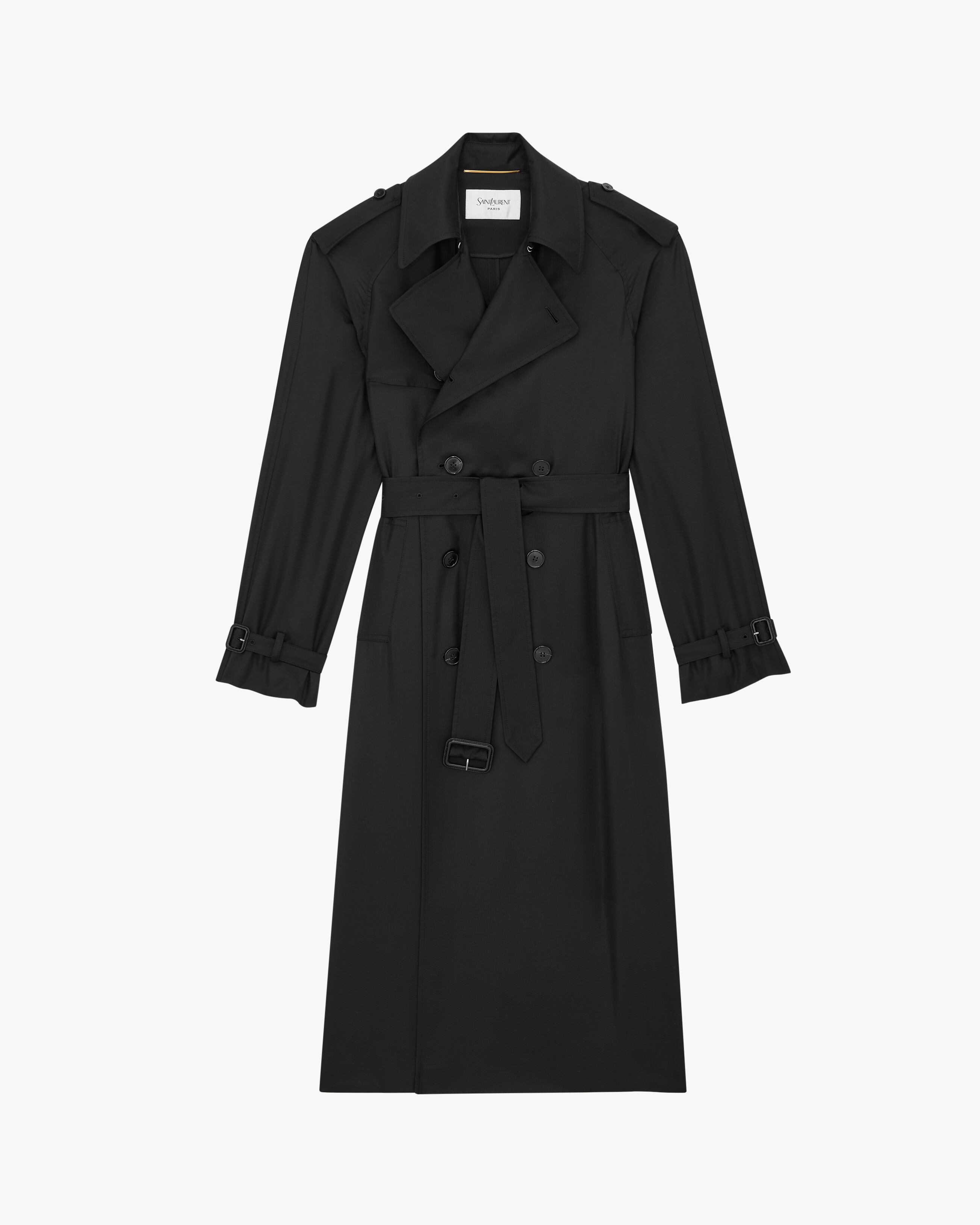 trench coat in silk