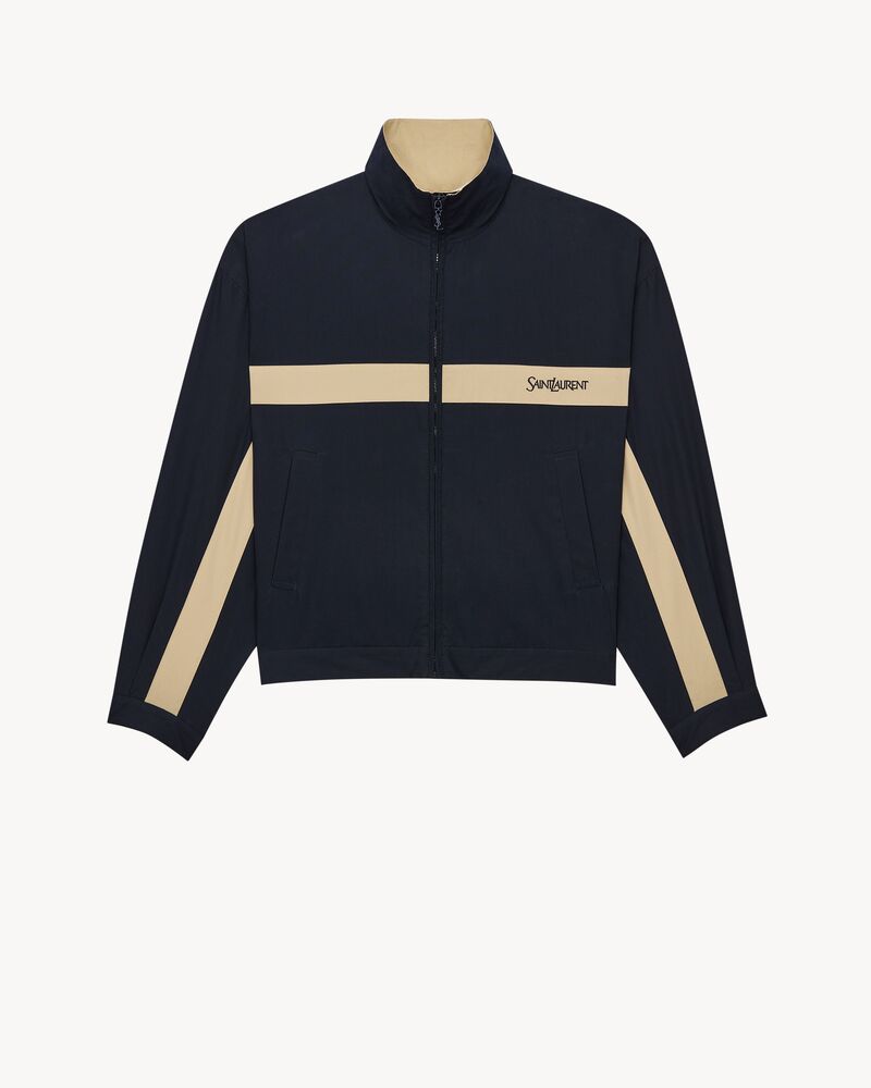 SAINT LAURENT jacket in brushed cotton canvas