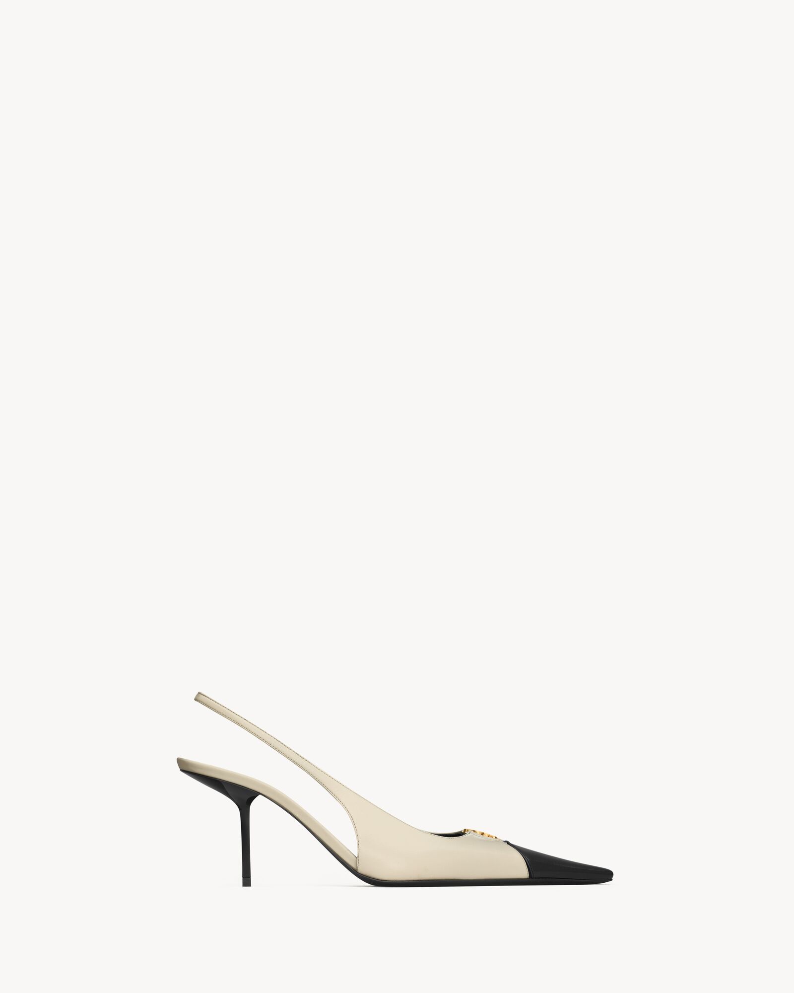 BABYLONE BRETEUIL slingback pumps in smooth leather — 858966AAESX9204