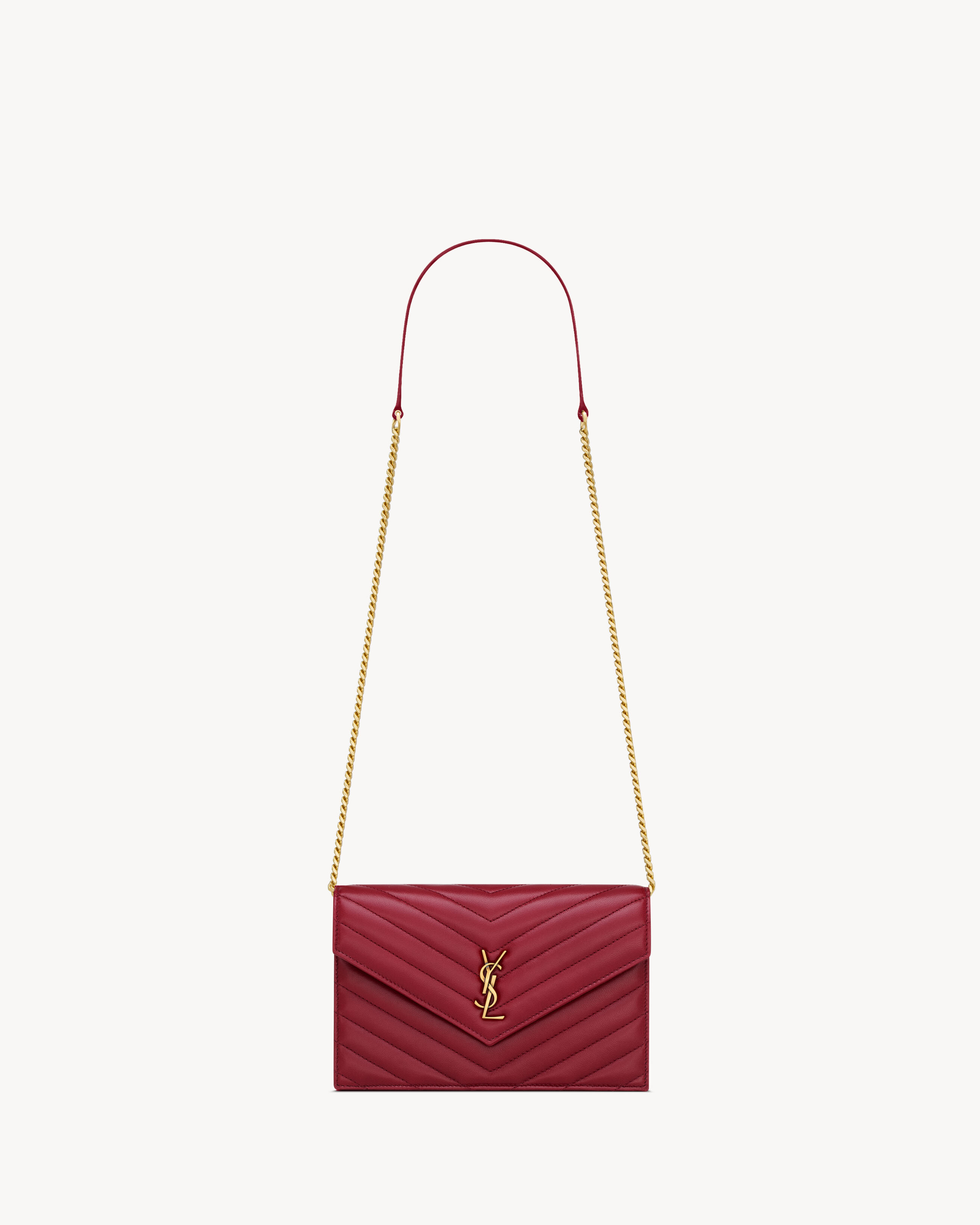 CASSANDRE envelope chain wallet in lambskin