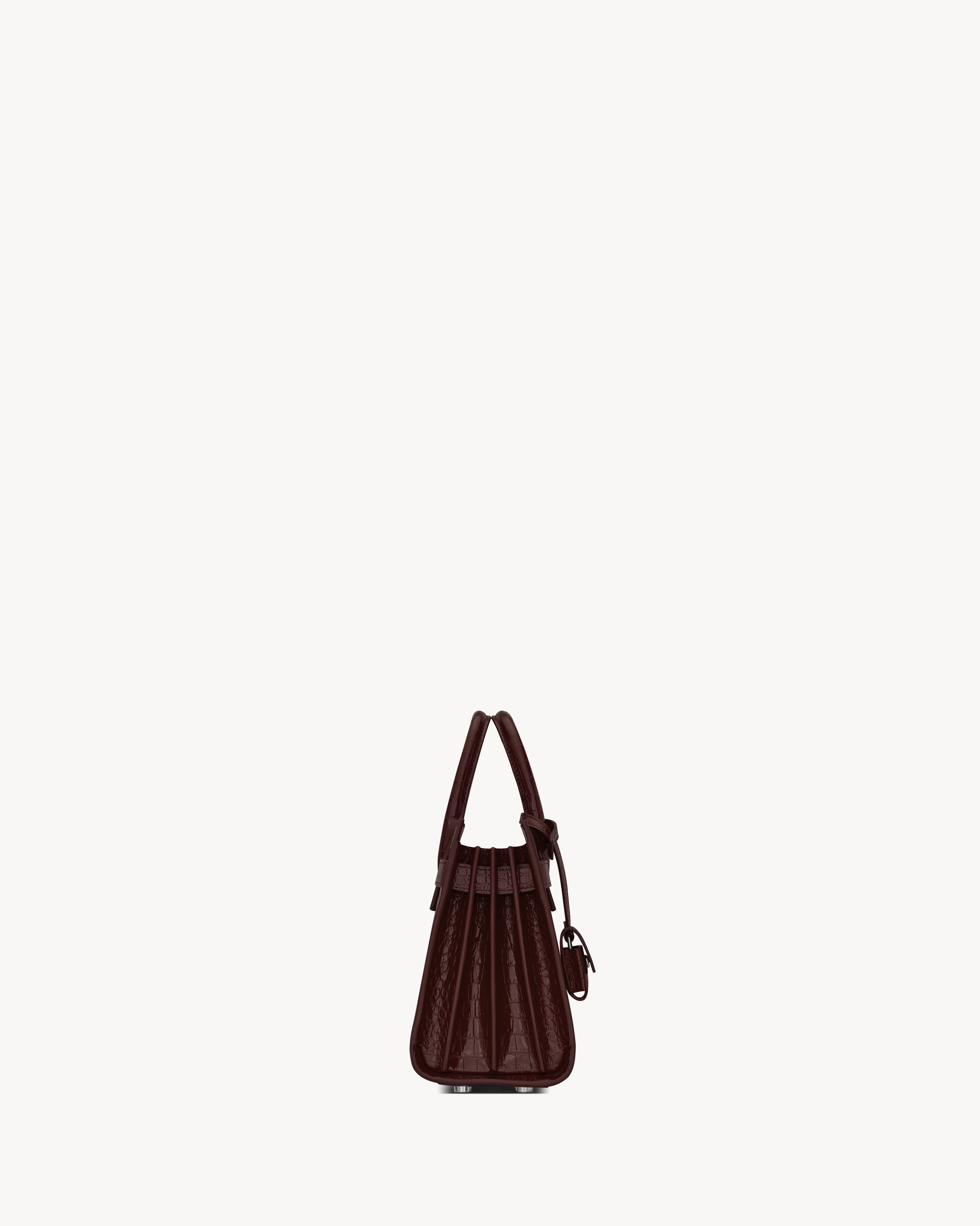 SAC DE JOUR IN CROCODILE-EMBOSSED LEATHER – NANO