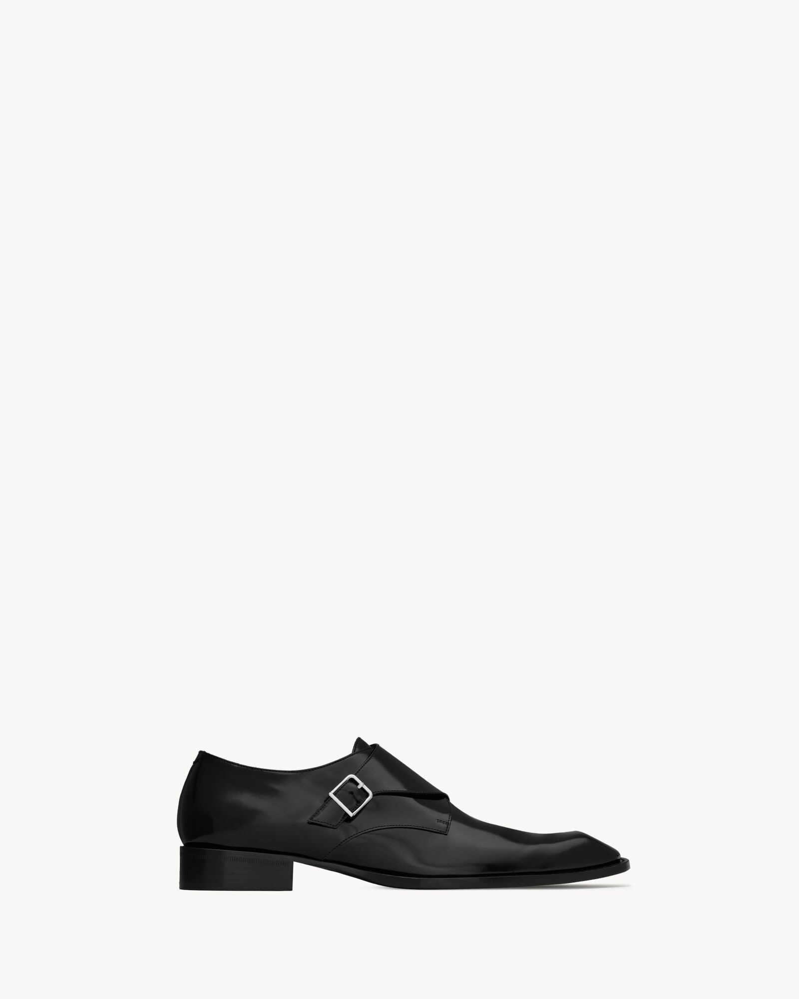 CONNOR monk straps in glazed leather — A002D1AAGZH1000