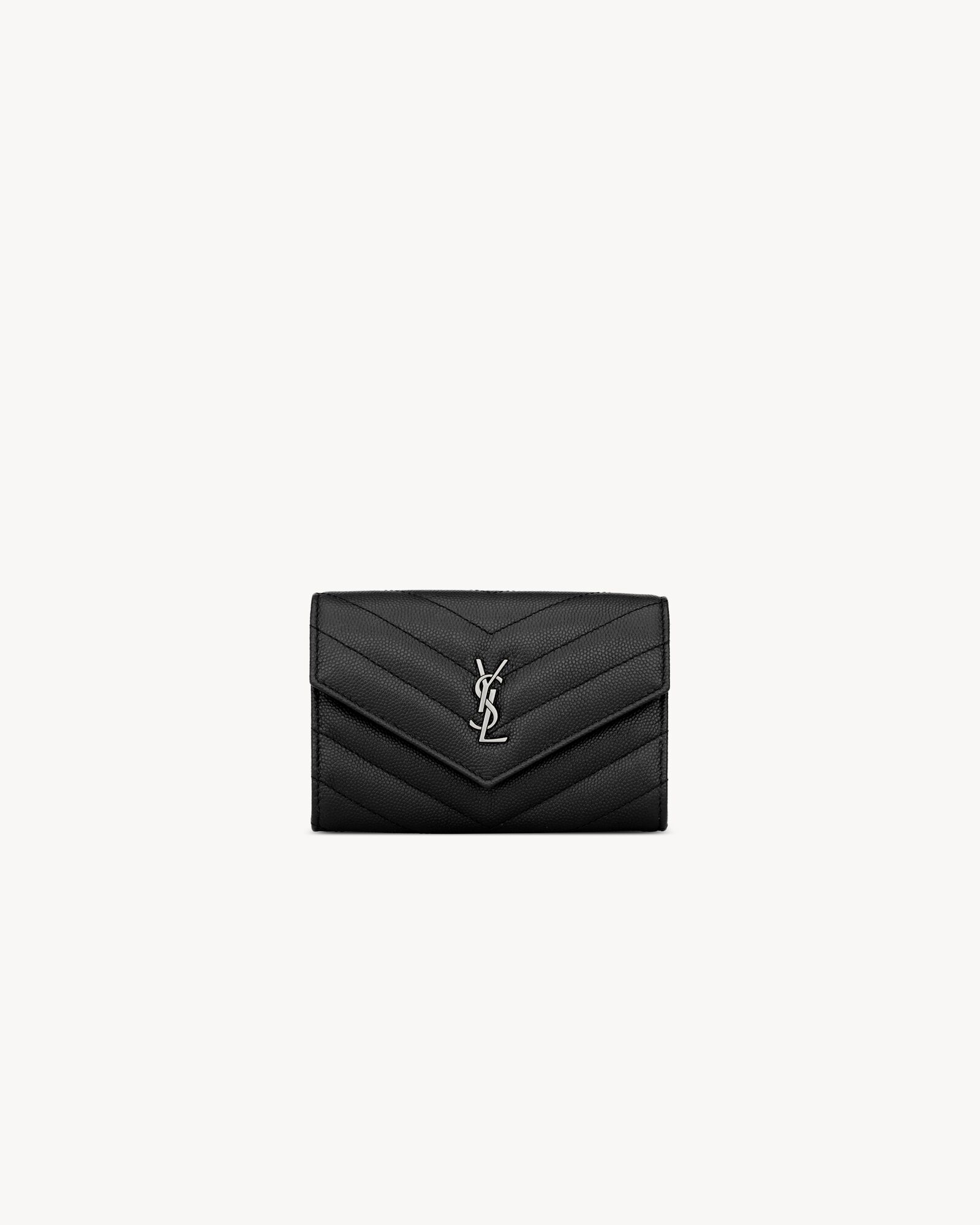 CASSANDRE MATELASSÉ small envelope wallet in grain de poudre leather — 843896AAGL11000