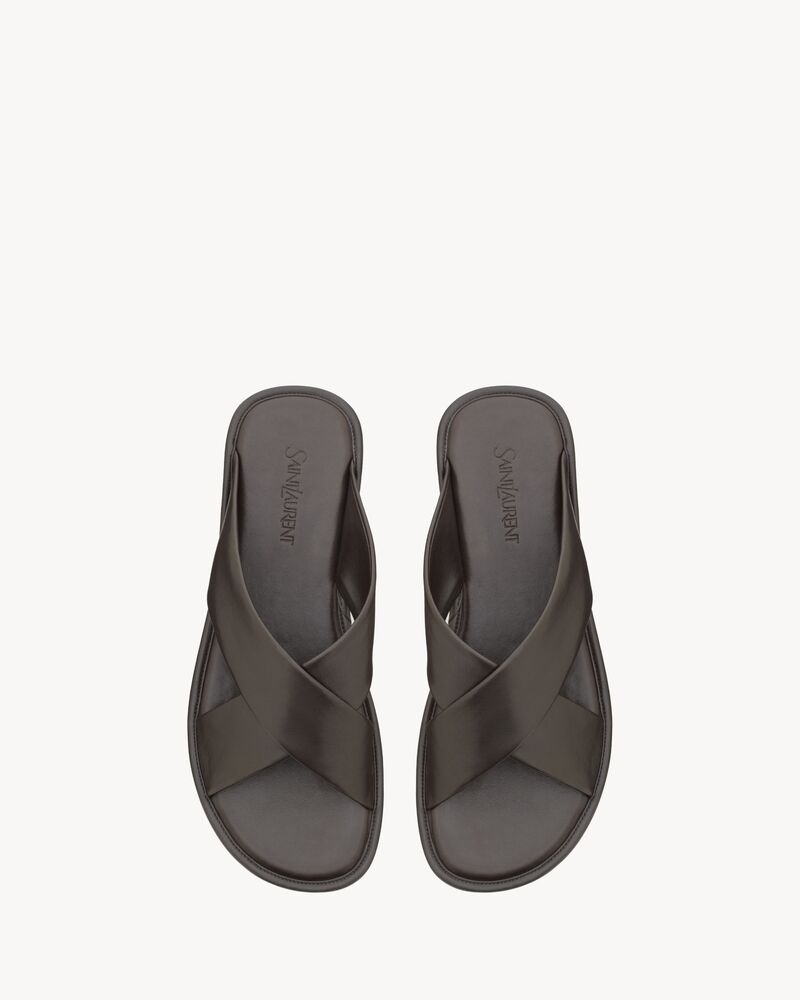 CARLYLE SLIDES in smooth leather