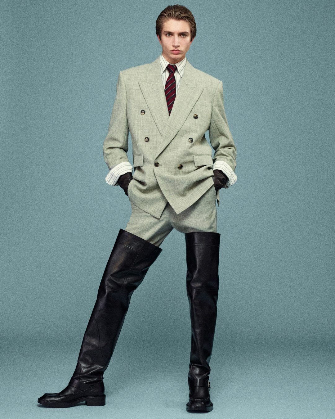 JOE over-the-knee boots in smooth leather