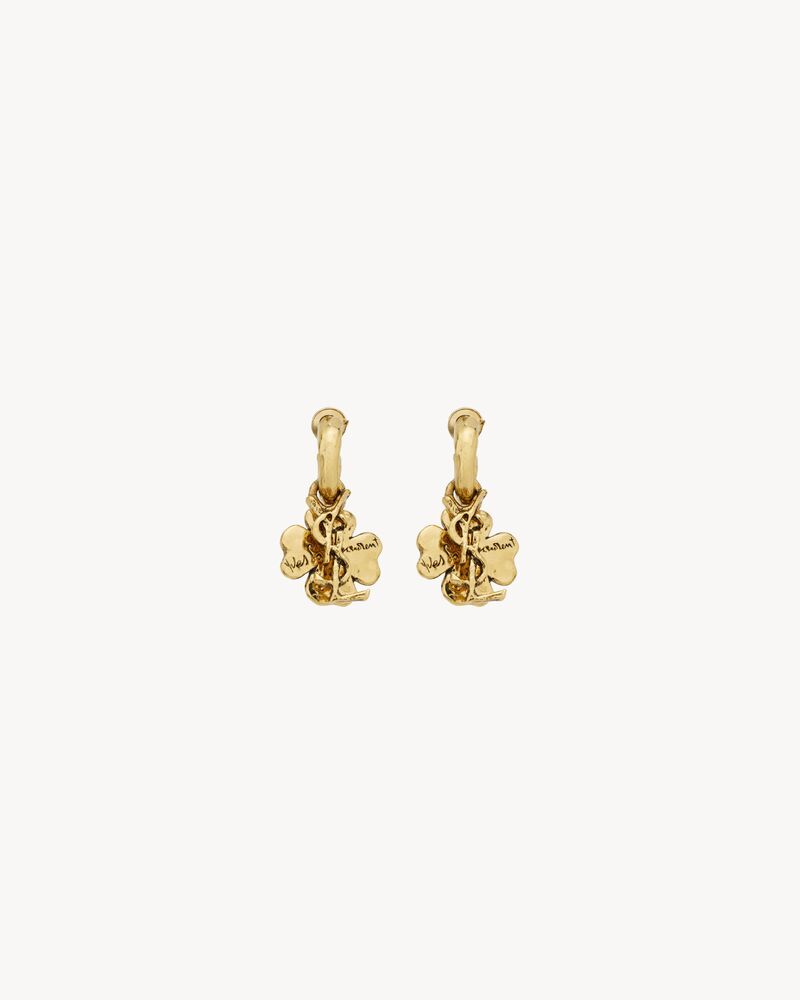 CASSANDRE lucky charm hoop earrings in metal