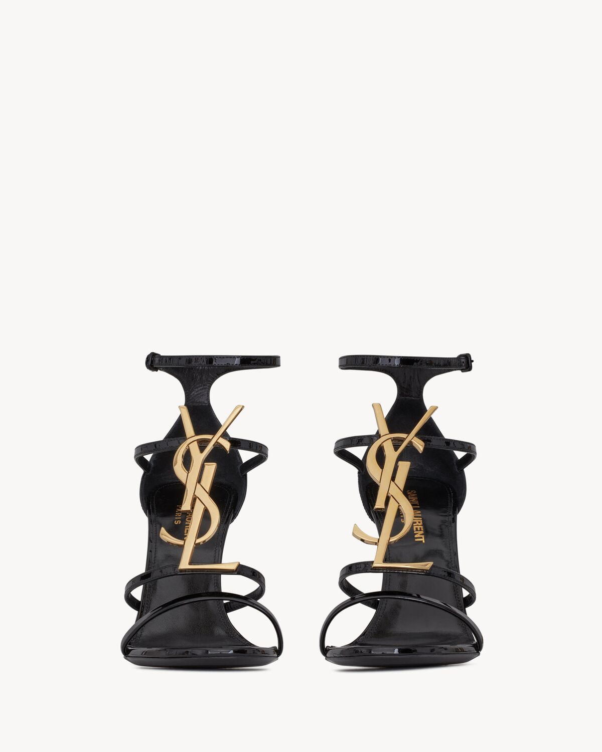 SL Cassandra Flat Sandals Black Patent Leather