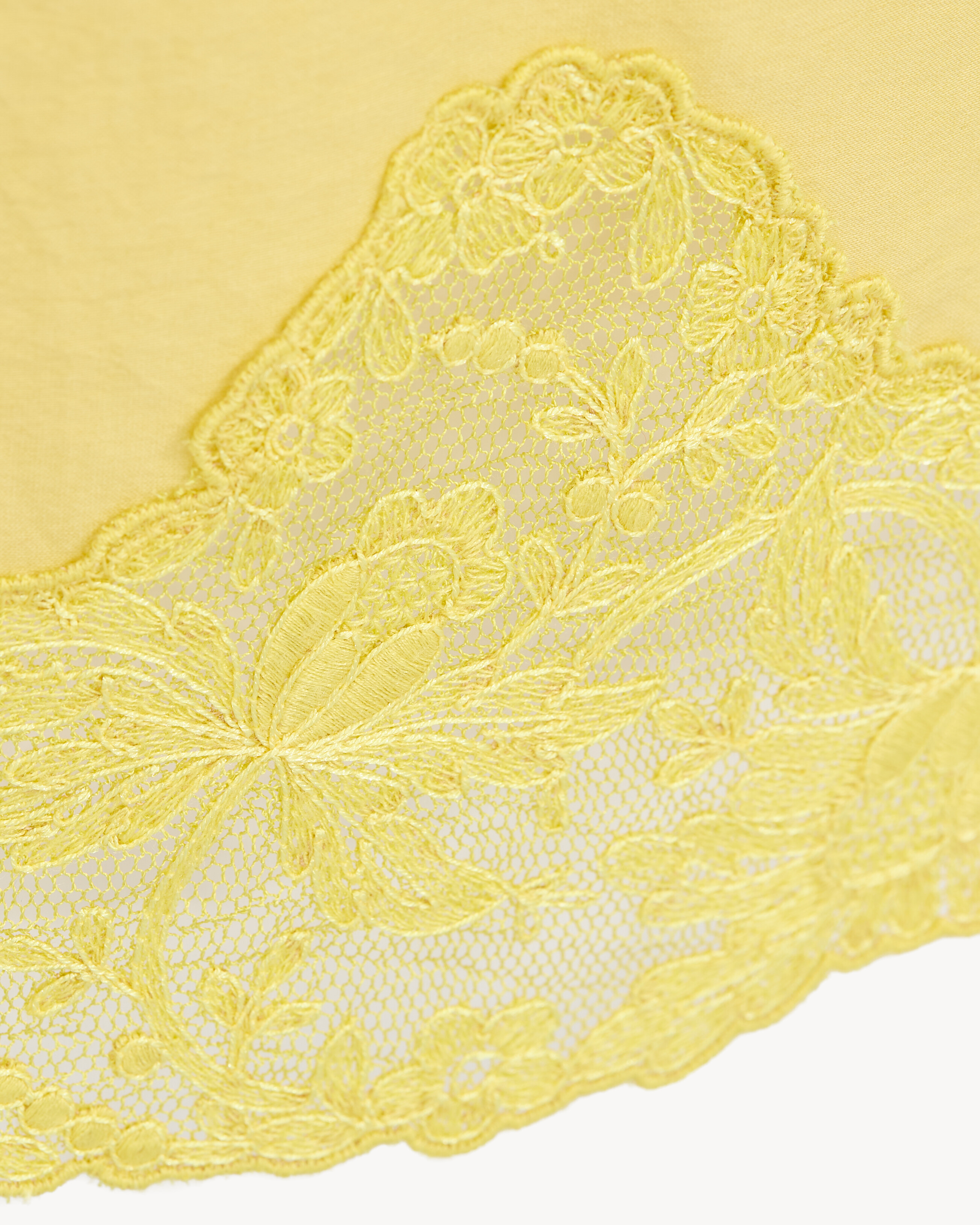 laced half-slip skirt in cotton and silk