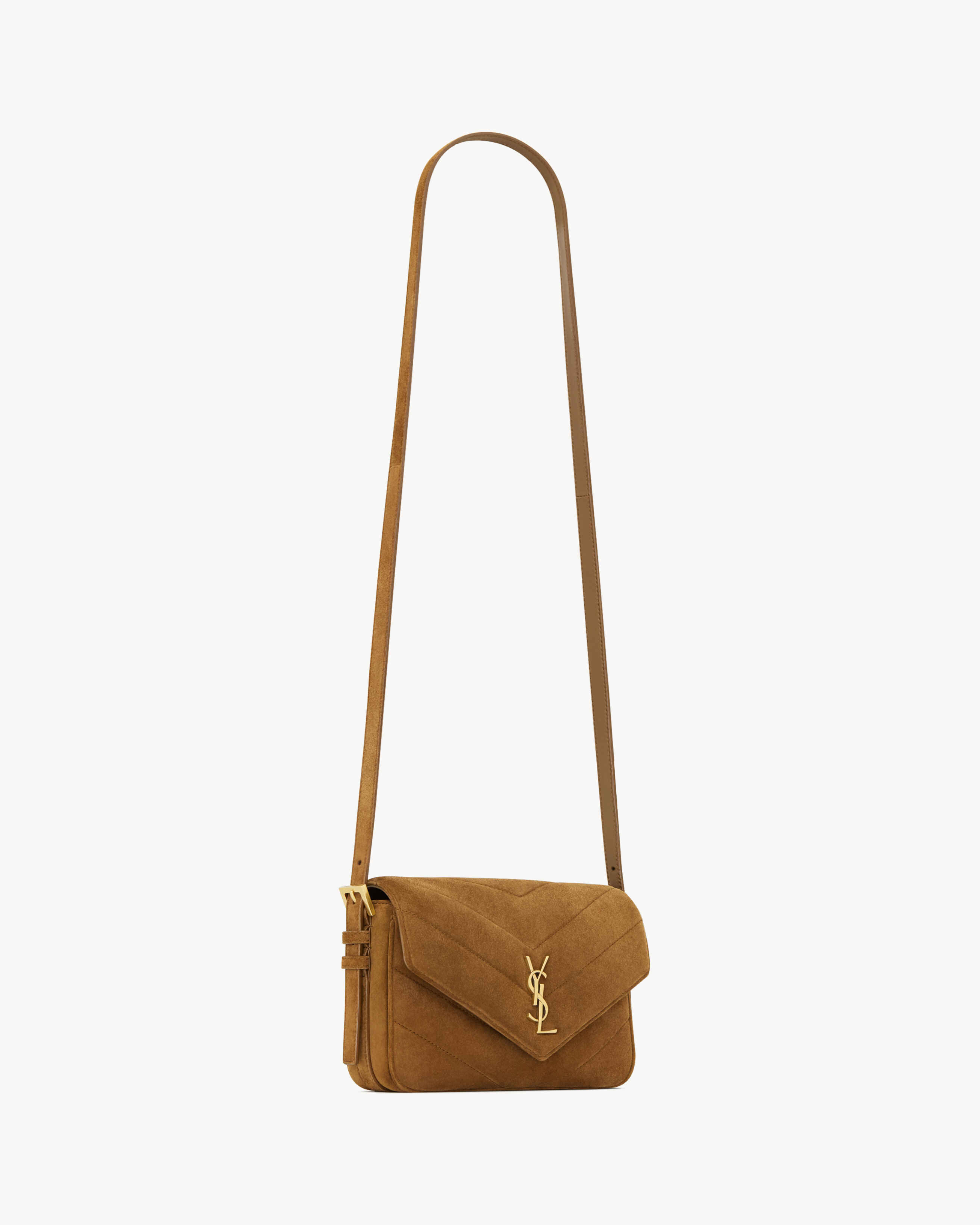 LOULOU toy crossbody in MATELASSÉ suede
