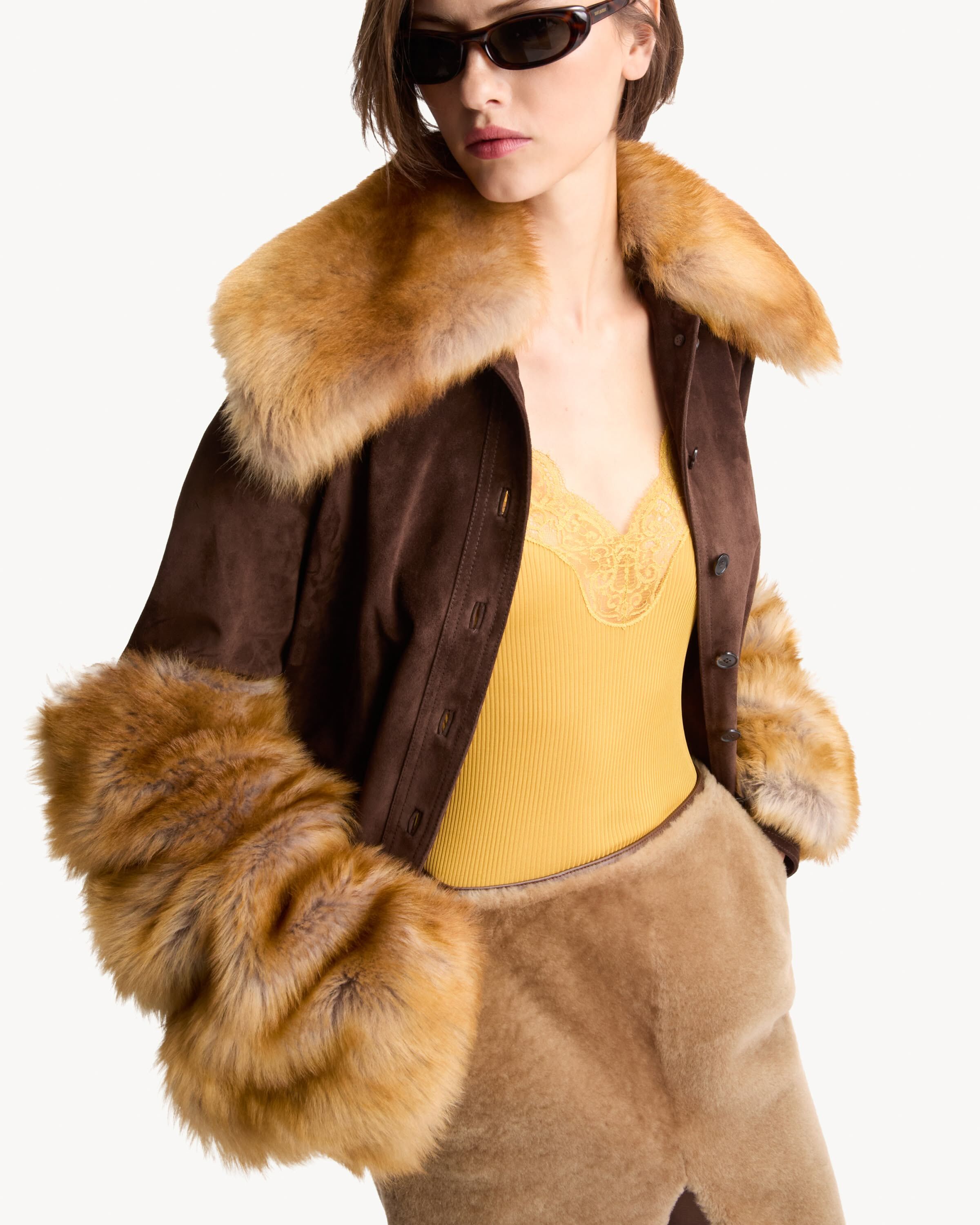 muffs in shearling