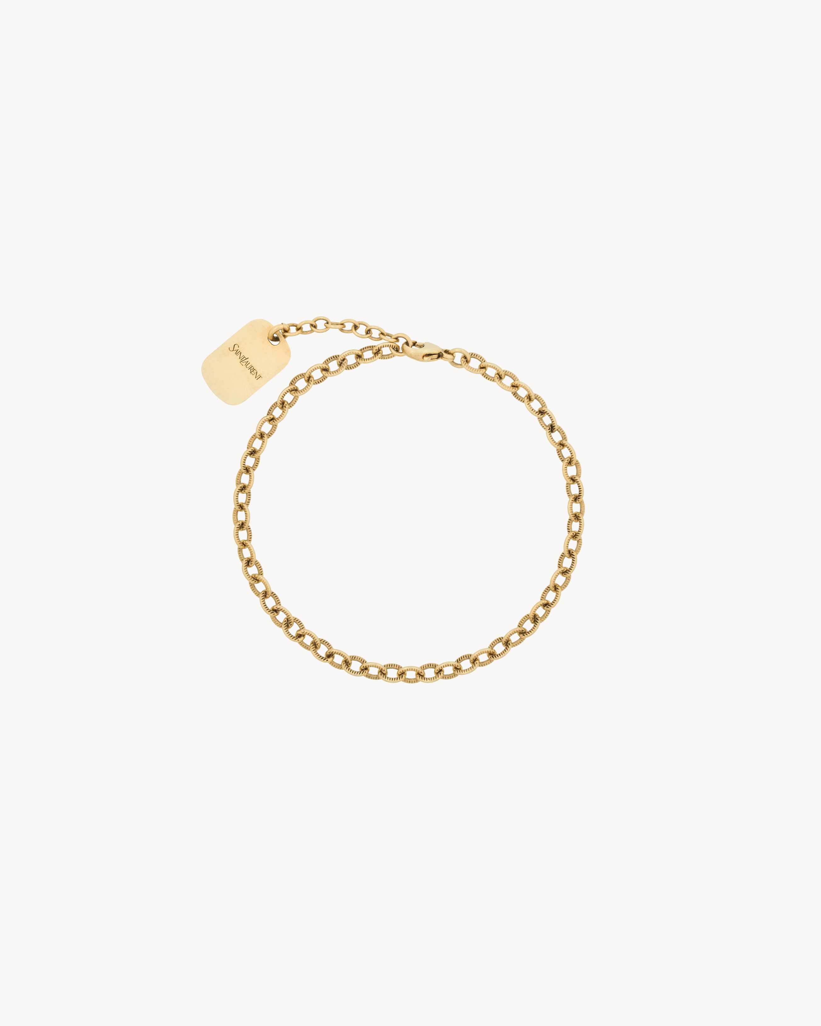 ribbed chain bracelet in metal