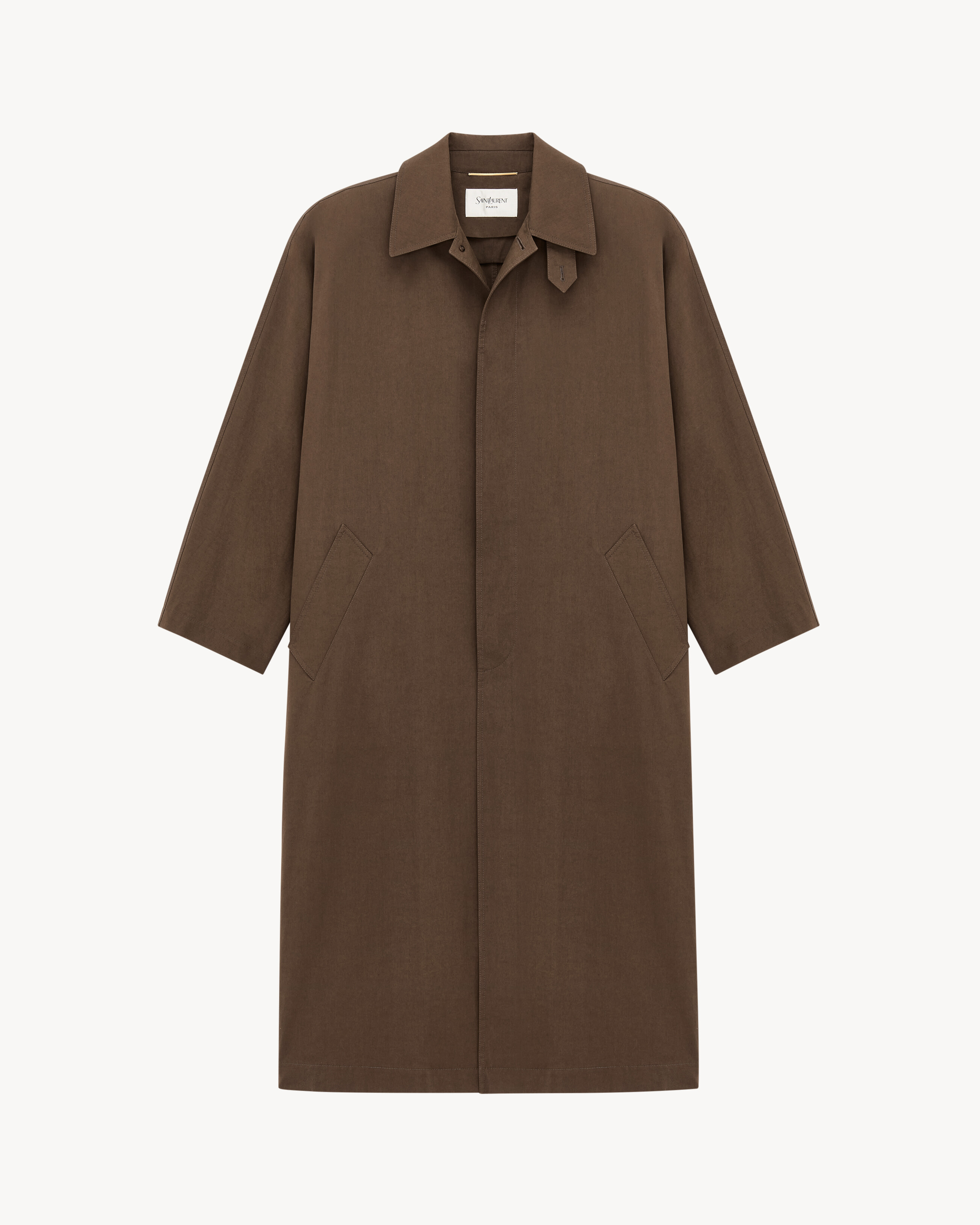 trench coat in water-repellent cotton