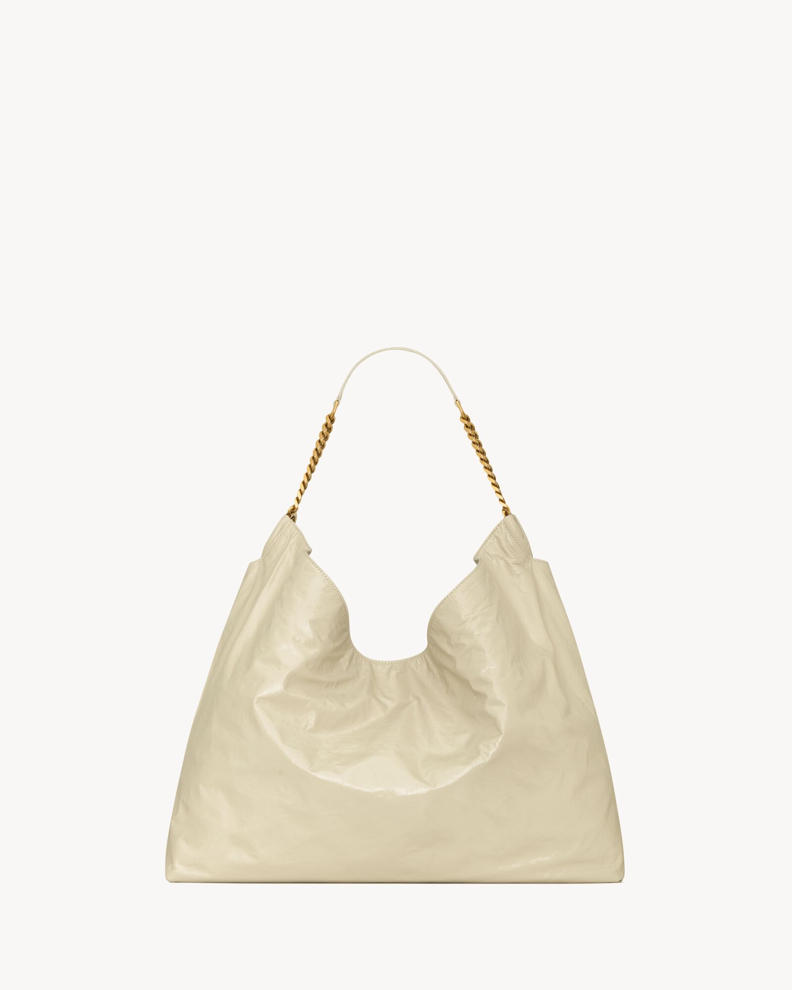 HORTENSE hobo in shiny leather — 871220AAGOL9476